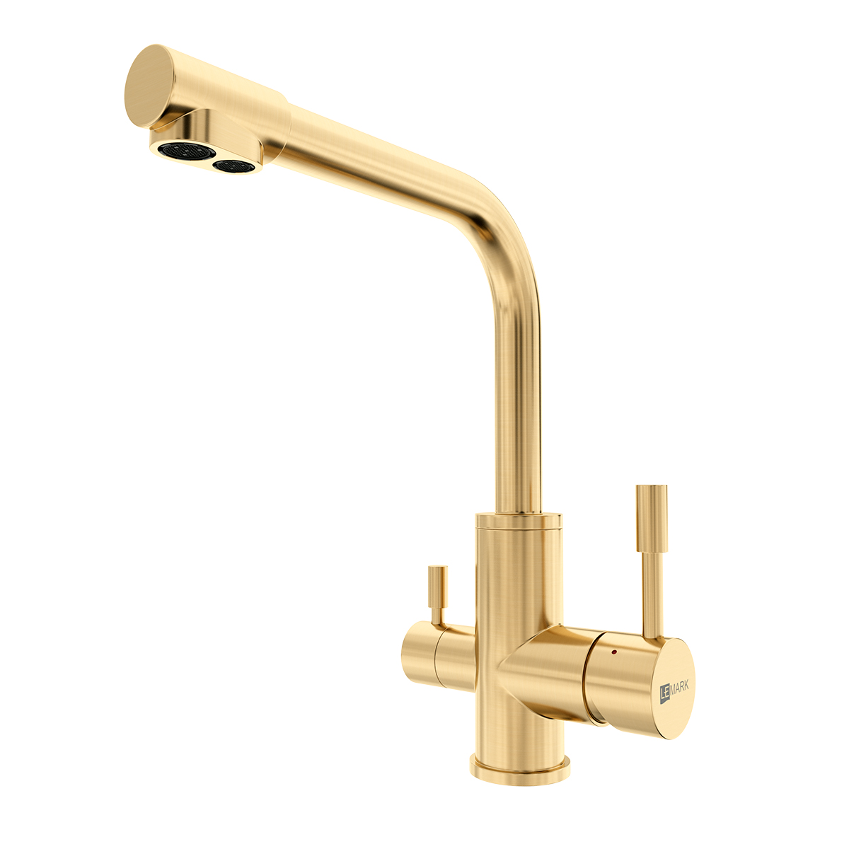 Смеситель Lemark Expert LM5061LGN для кухни с подключением к фильтру с питьевой водой, светлое золот