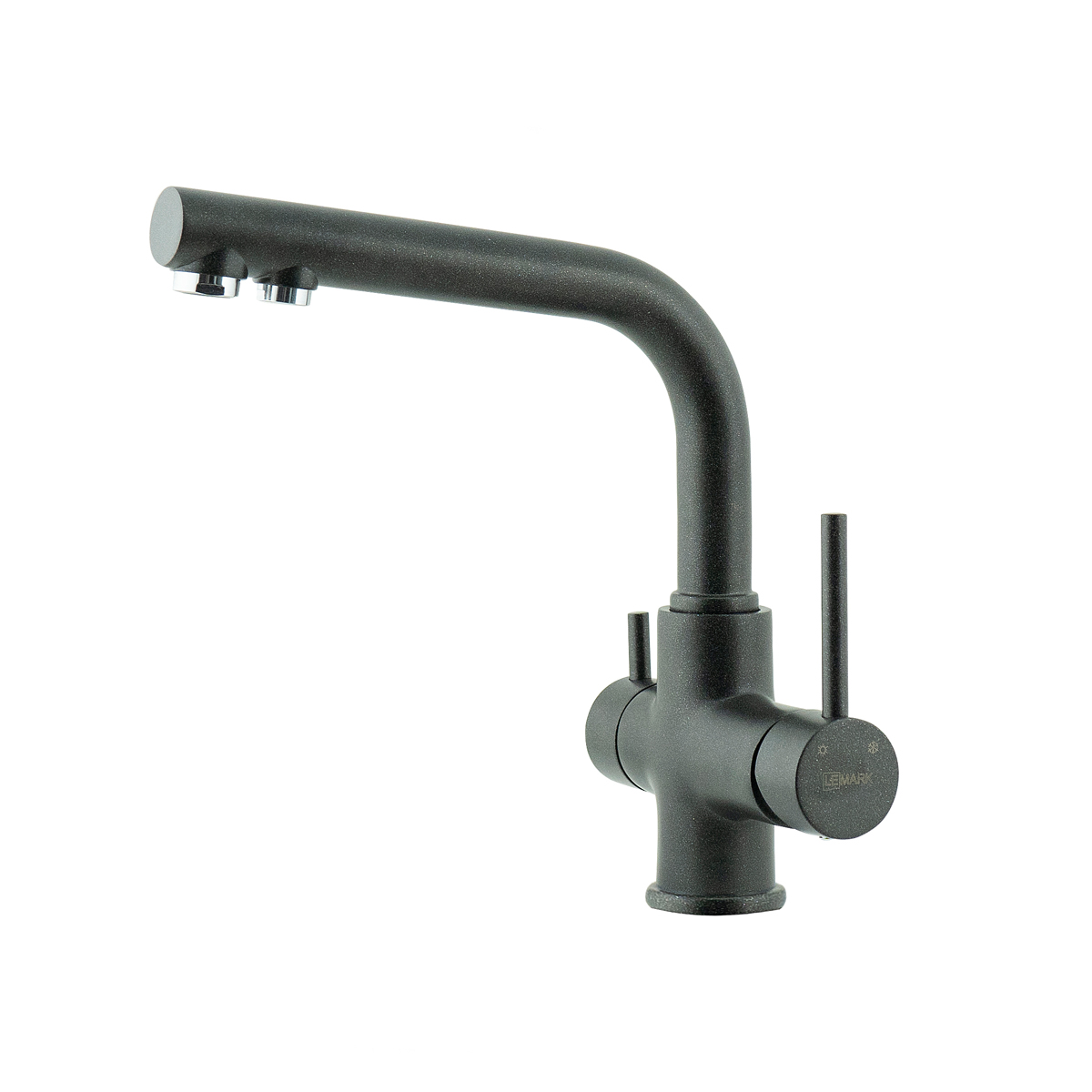 Смеситель Lemark COMFORT LM3061PAN для кухни с подключением к фильтру питьевой воды, антрацит