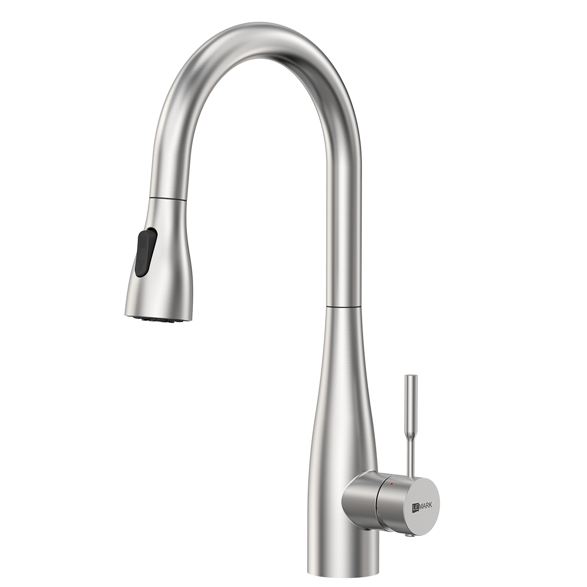 Смеситель Lemark Expert LM5084S для кухни с выдвижным поворотным изливом, сталь