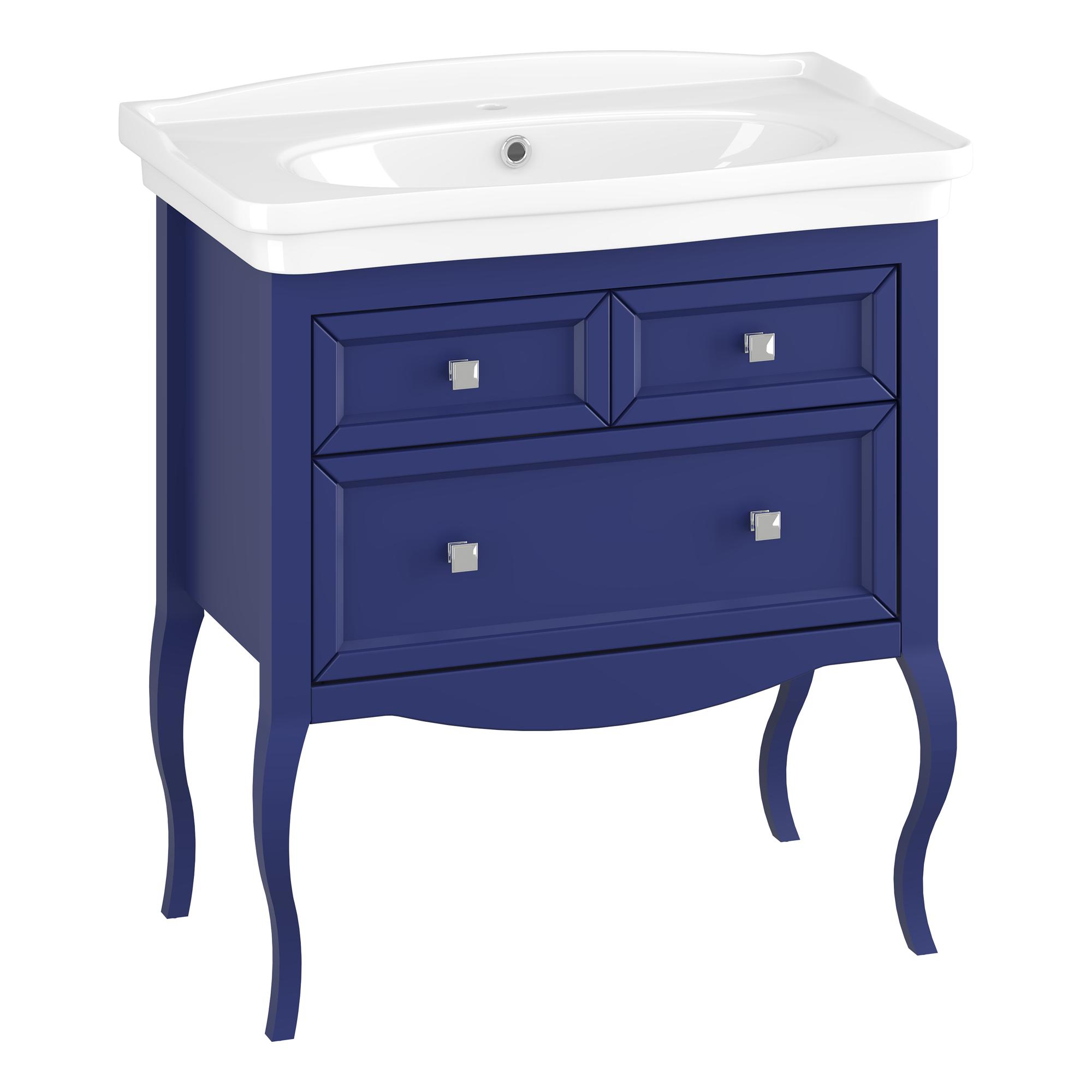 Тумба OPADIRIS Валери 85, сапфир (под раковину Kirovit Модерн 85)