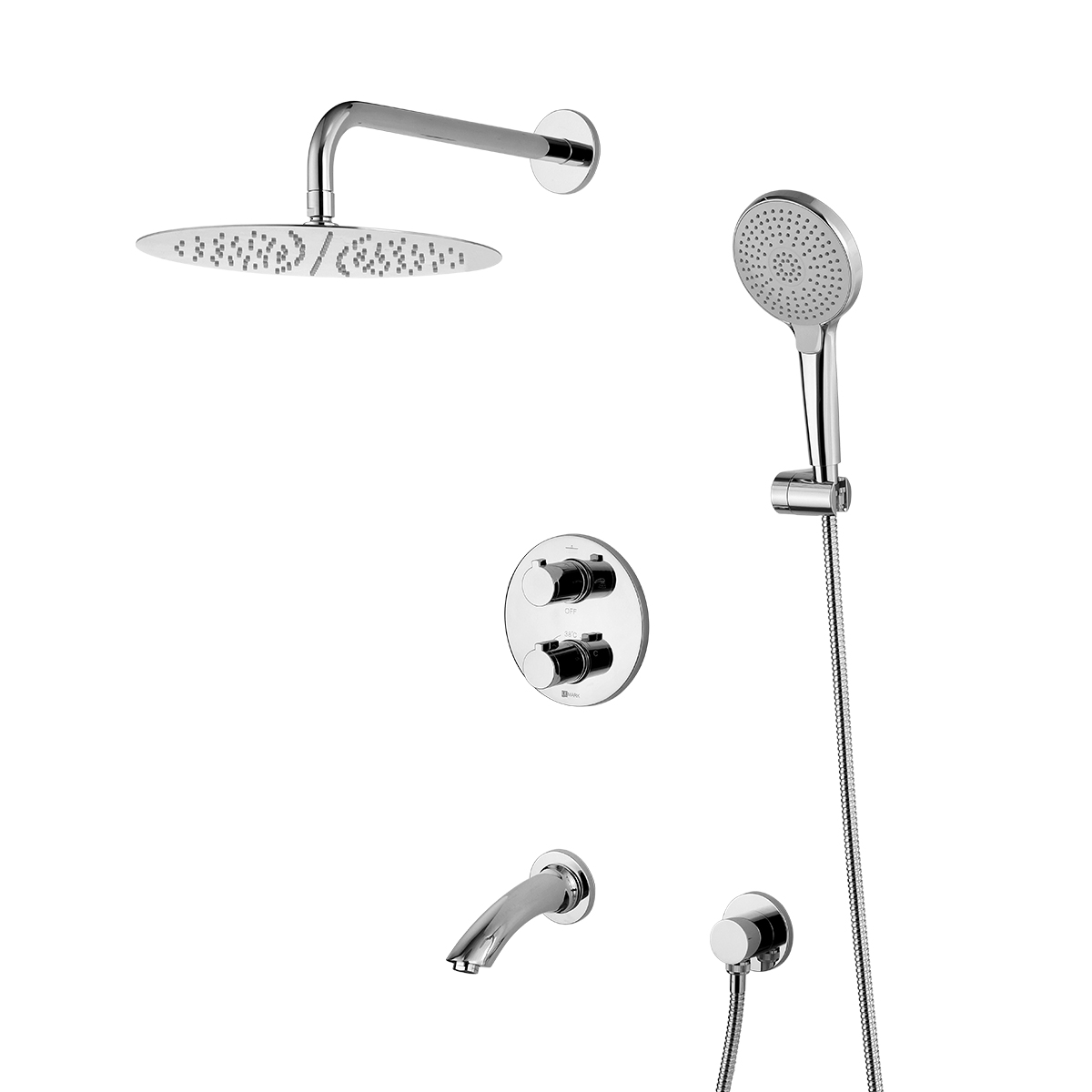 Смеситель Lemark Yeti LM7822C  для ванны и душа, термостатический, встраиваемый, хром