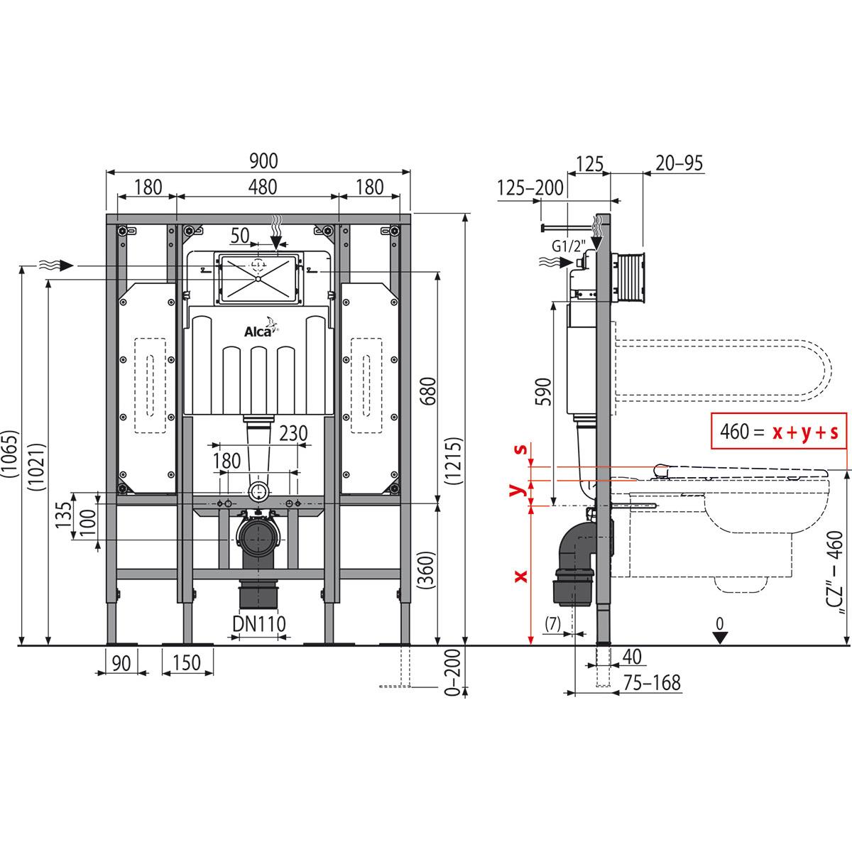 Скрытая система инсталляции AlcaPlast AM101/1300H