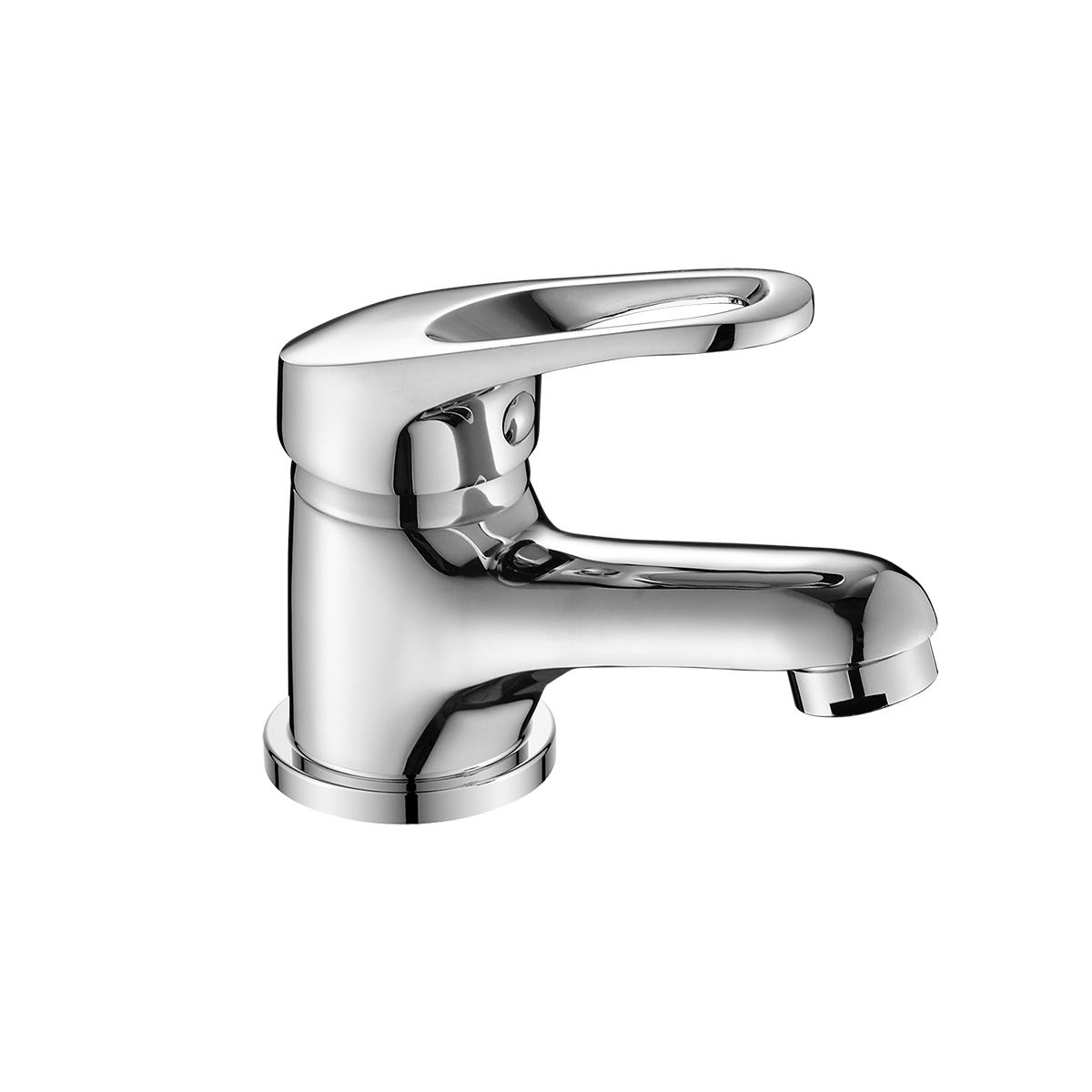 Смеситель DECOROOM DR21011 одноручный  для умывальника монолитный, хром