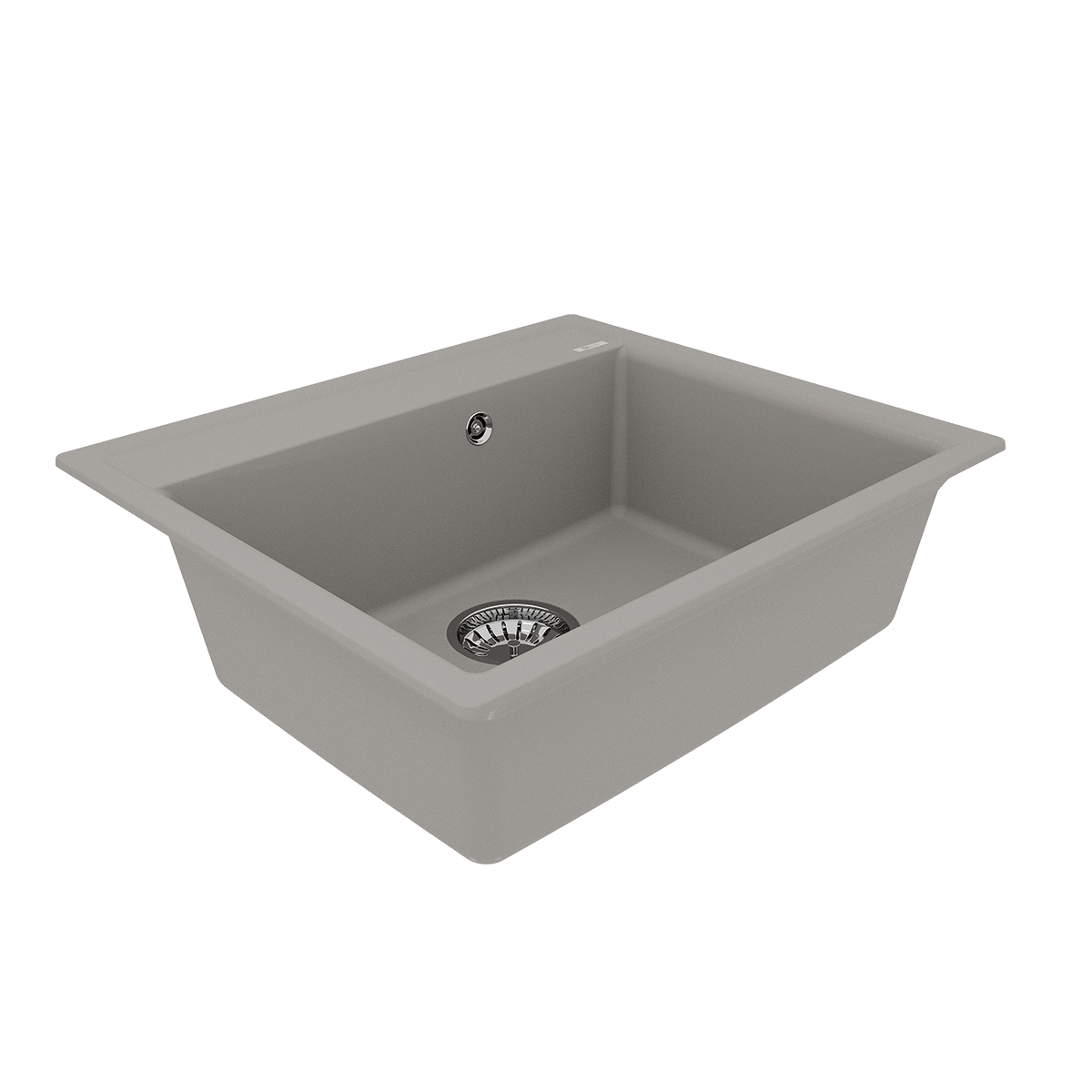 Мойка кухонная Lemark HANKA 570 врезная прямоугольная из кварцгранита, грей