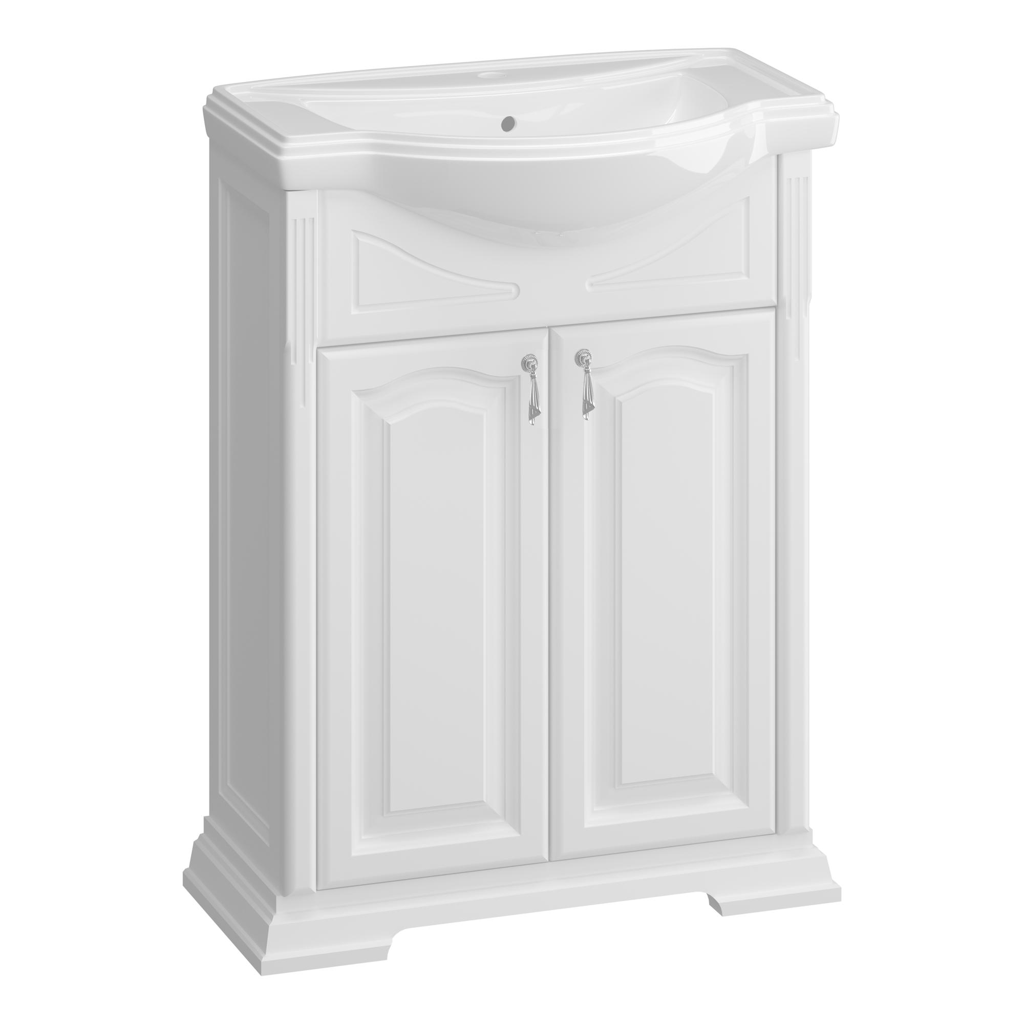 Тумба OPADIRIS Риспекто 65, белый матовый (под раковину Kirovit Классик 65)