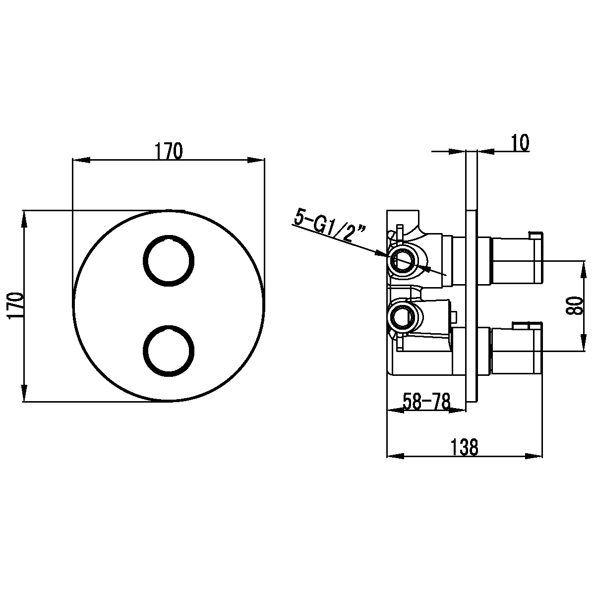 Смеситель Lemark Yeti LM7828C для ванны и душа, встраиваемый, хром
