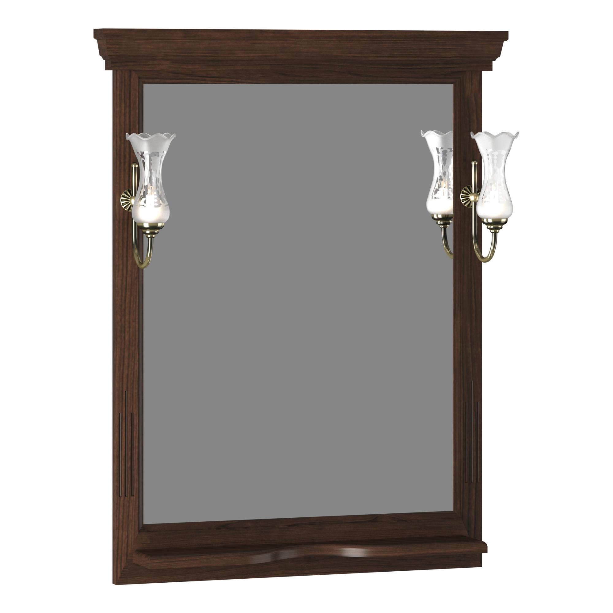 Зеркало OPADIRIS Риспекто 80, орех антикварный (нагал), с выключателем