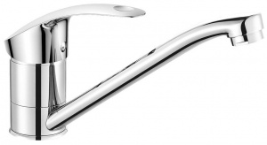 Смеситель DECOROOM DR71018 одноручный  для кухни с поворотным изливом, хром