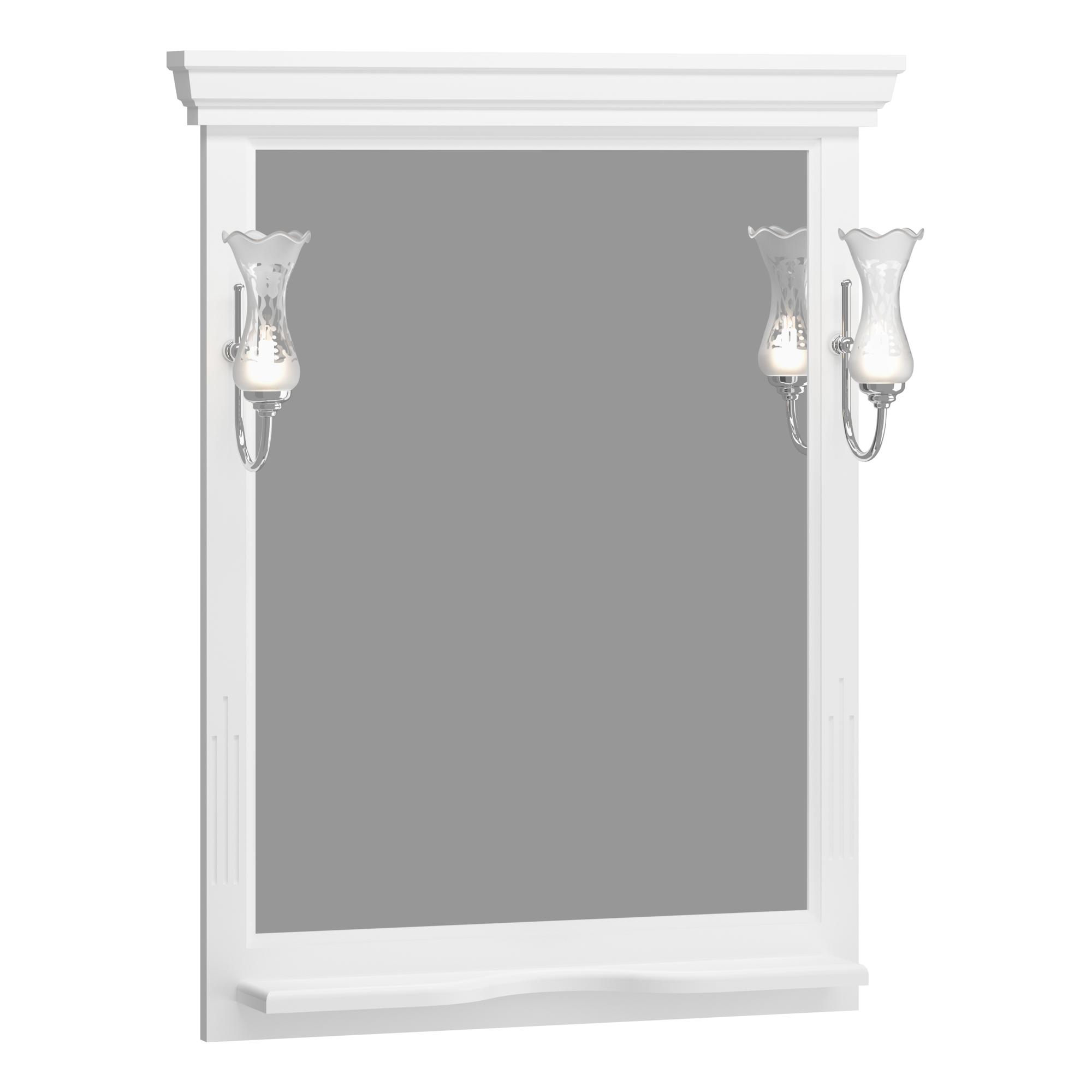 Зеркало OPADIRIS Риспекто 80, белый матовый, с выключателем