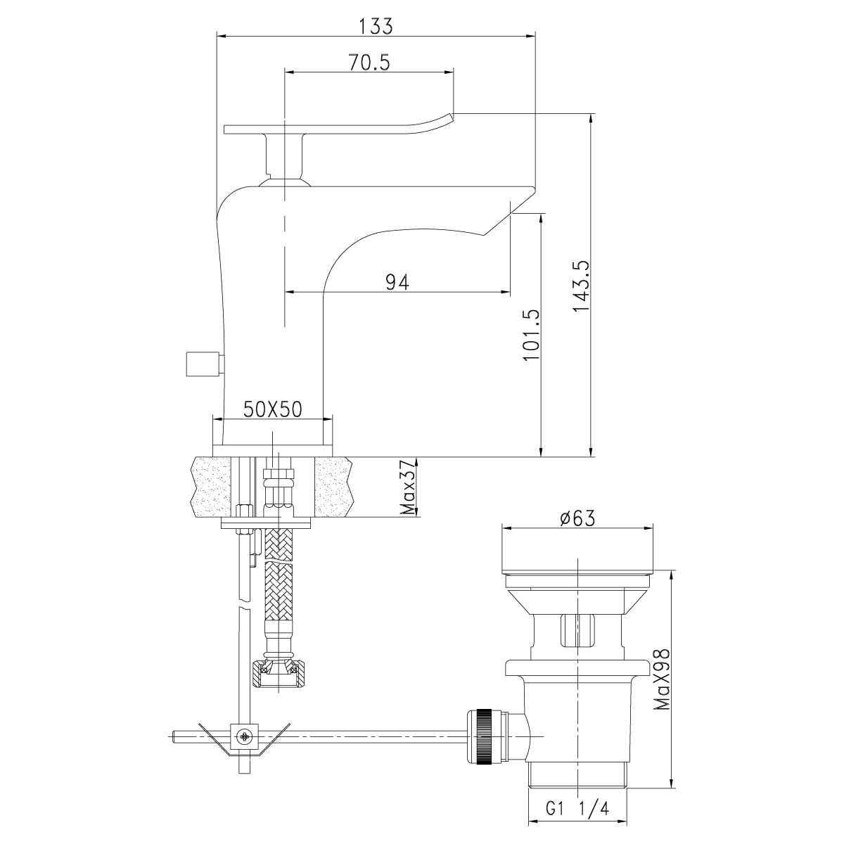 Смеситель Lemark Contest LM5806CW для раковины , хром/белый