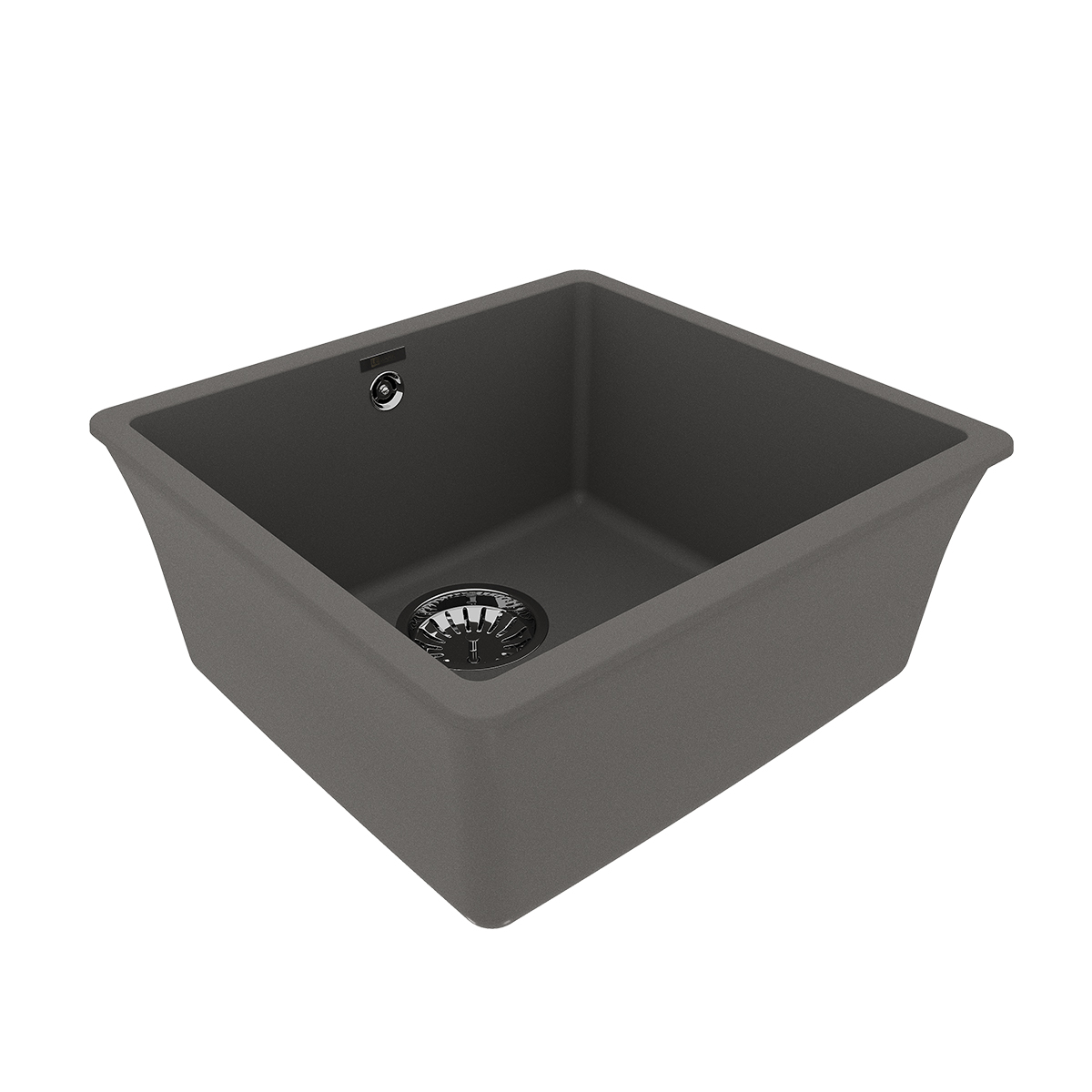 Мойка кухонная Lemark SINARA 440-U подстольного монтажа из кварцгранита, серый шёлк