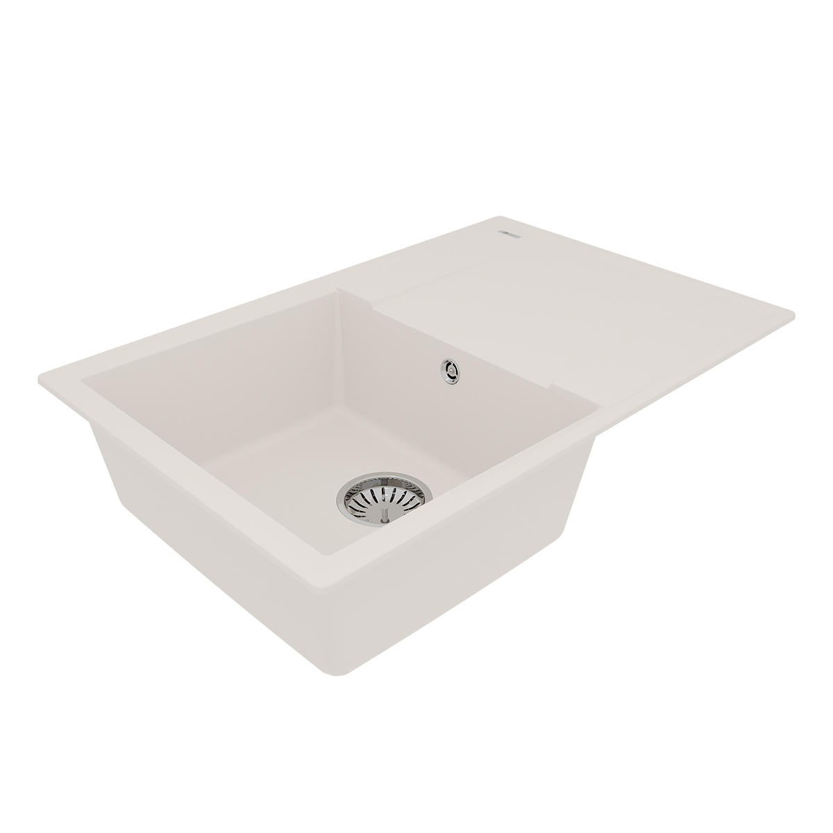 Мойка кухонная Lemark IMANDRA 760 врезная прямоугольная с крылом из кварцгранита, жасмин 