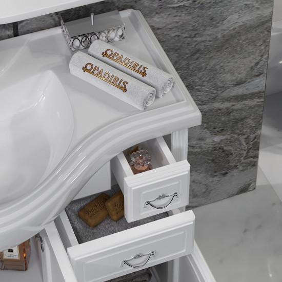 Тумба OPADIRIS Риспекто 100, белый матовый (под раковину Kirovit Классик 105)