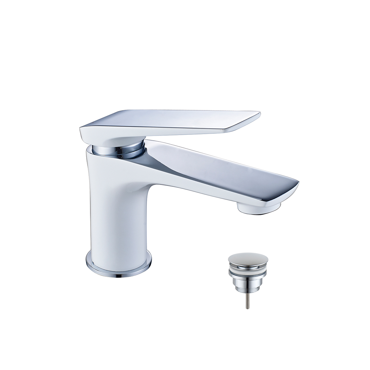 Смеситель Lemark Allegro LM5906CW для раковины, хром/белый