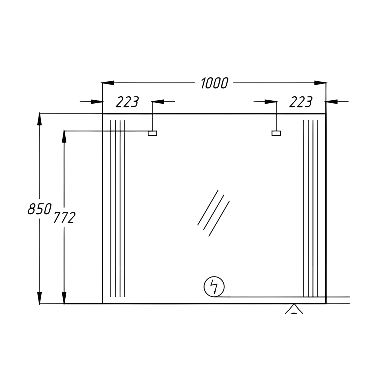 Зеркало OPADIRIS Оникс 100, вар. 2