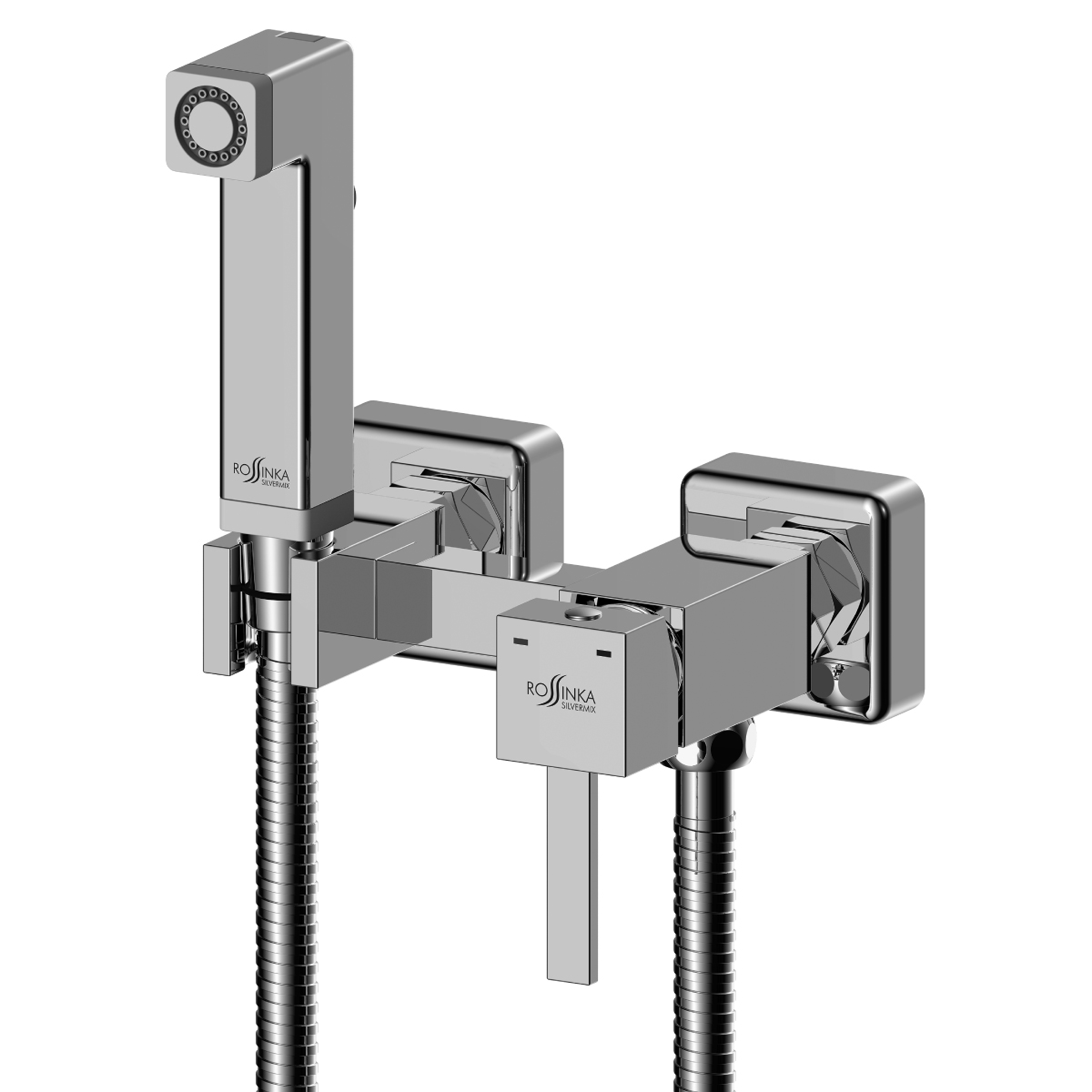 Смеситель Rossinka X25-54 с гигиеническим душем,  встраиваемый, хром