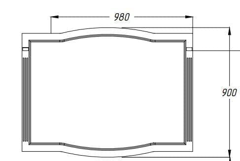 Зеркало OPADIRIS Лаура 120, белый матовый без патины