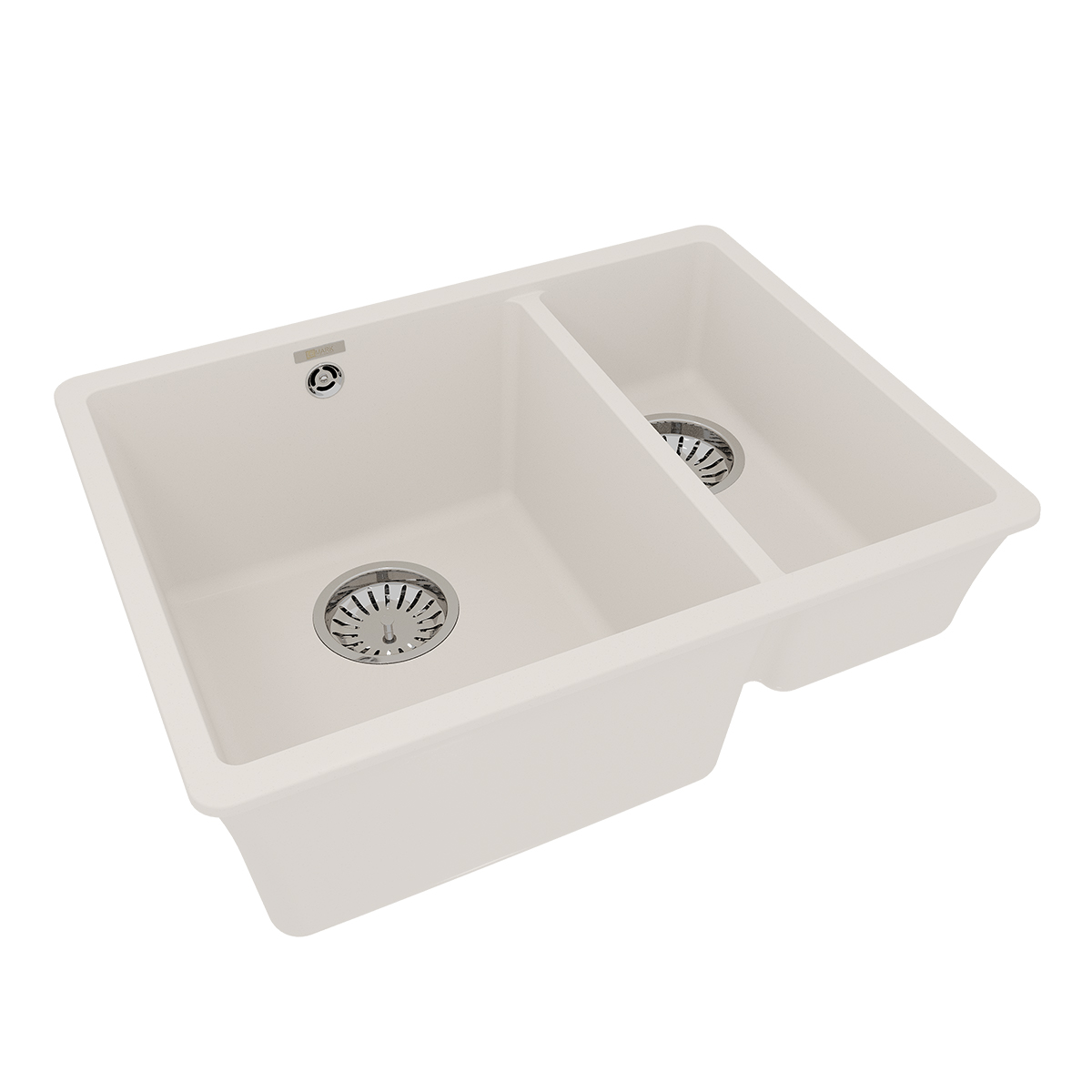 Мойка кухонная Lemark SINARA 550.2-U подстольного монтажа с доп.чашей из кварцгранита, жасмин 