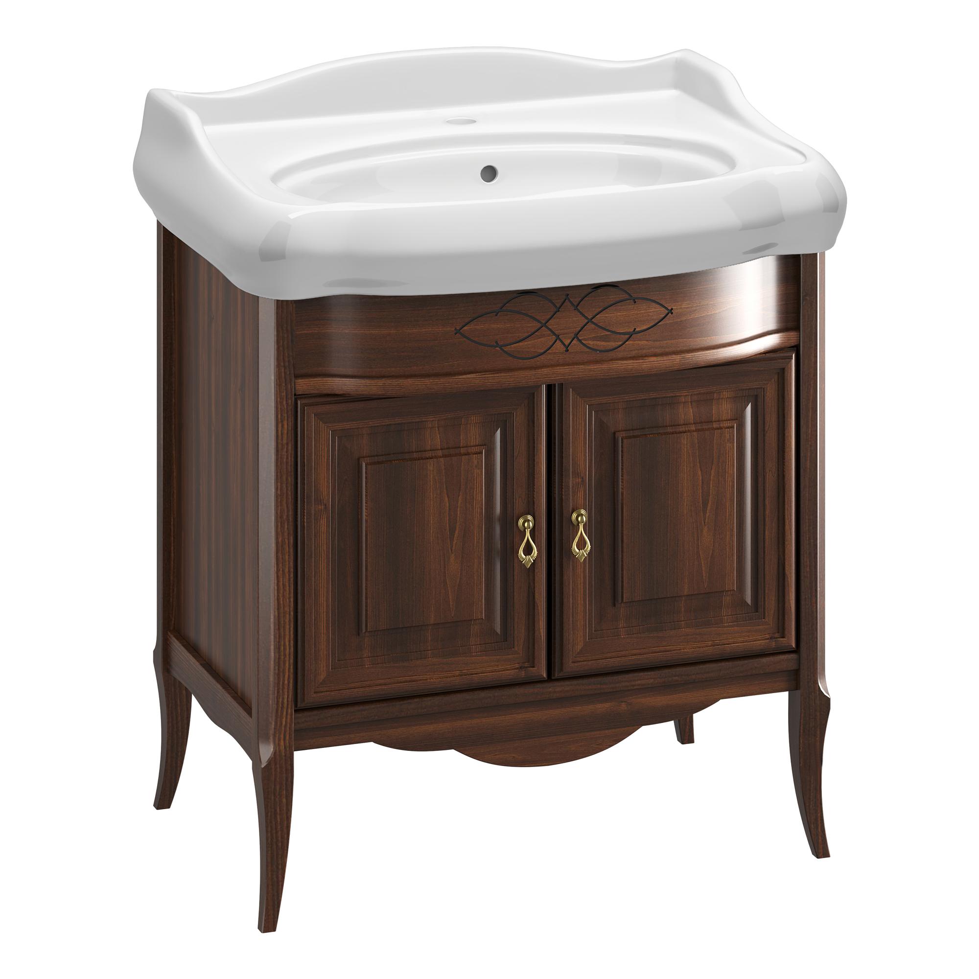 Тумба OPADIRIS Лоренцо 80, светлый орех (под раковину CeraStyle Виктория 80)