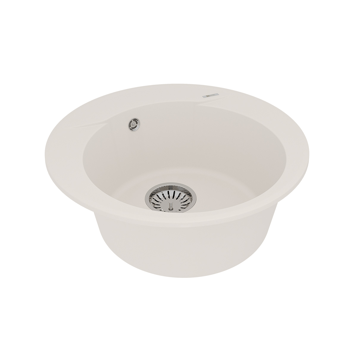 Мойка кухонная Lemark SULA 500 врезная круглая из кварцгранита, жасмин 