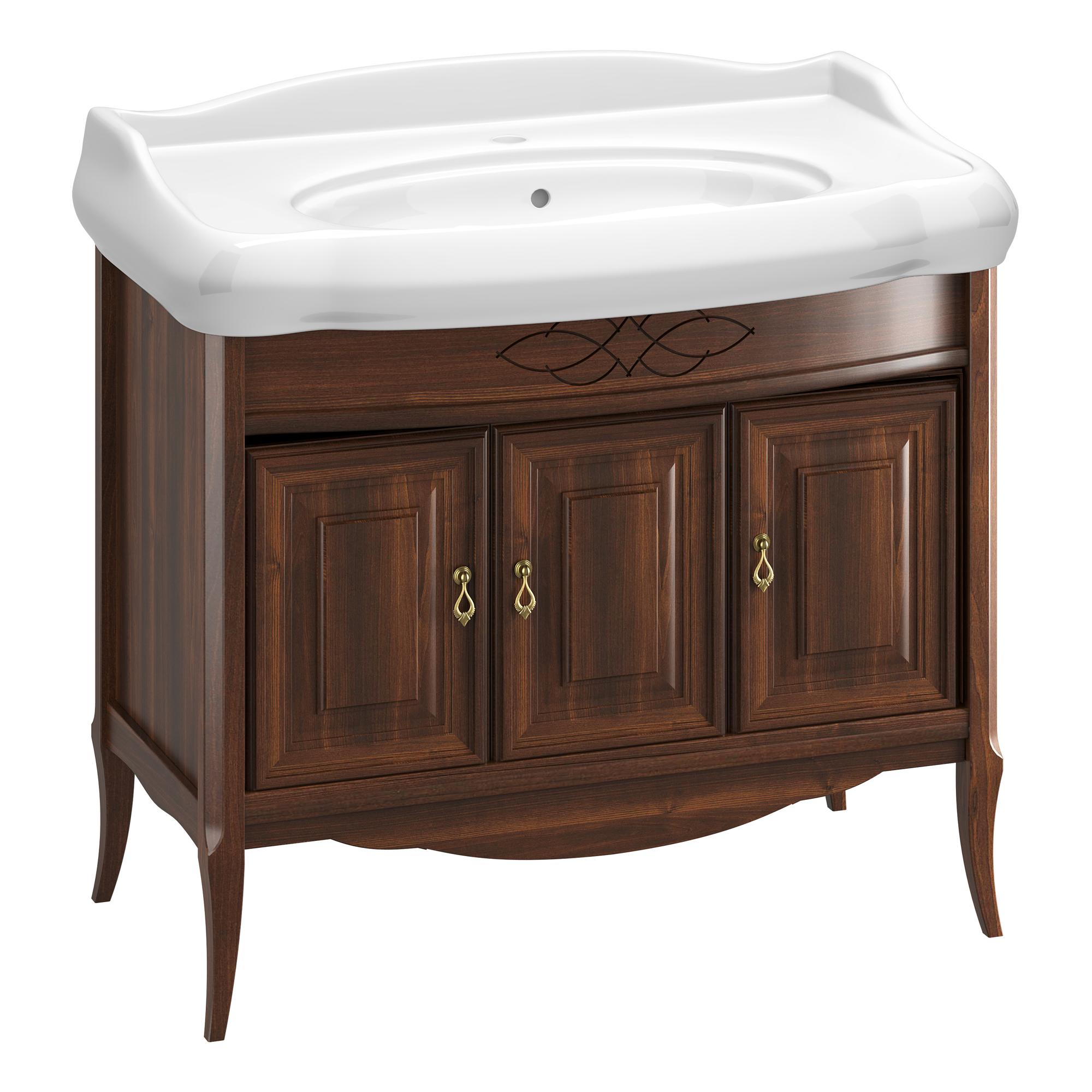 Тумба OPADIRIS Лоренцо 100, светлый орех (под раковину CeraStyle Виктория 100)