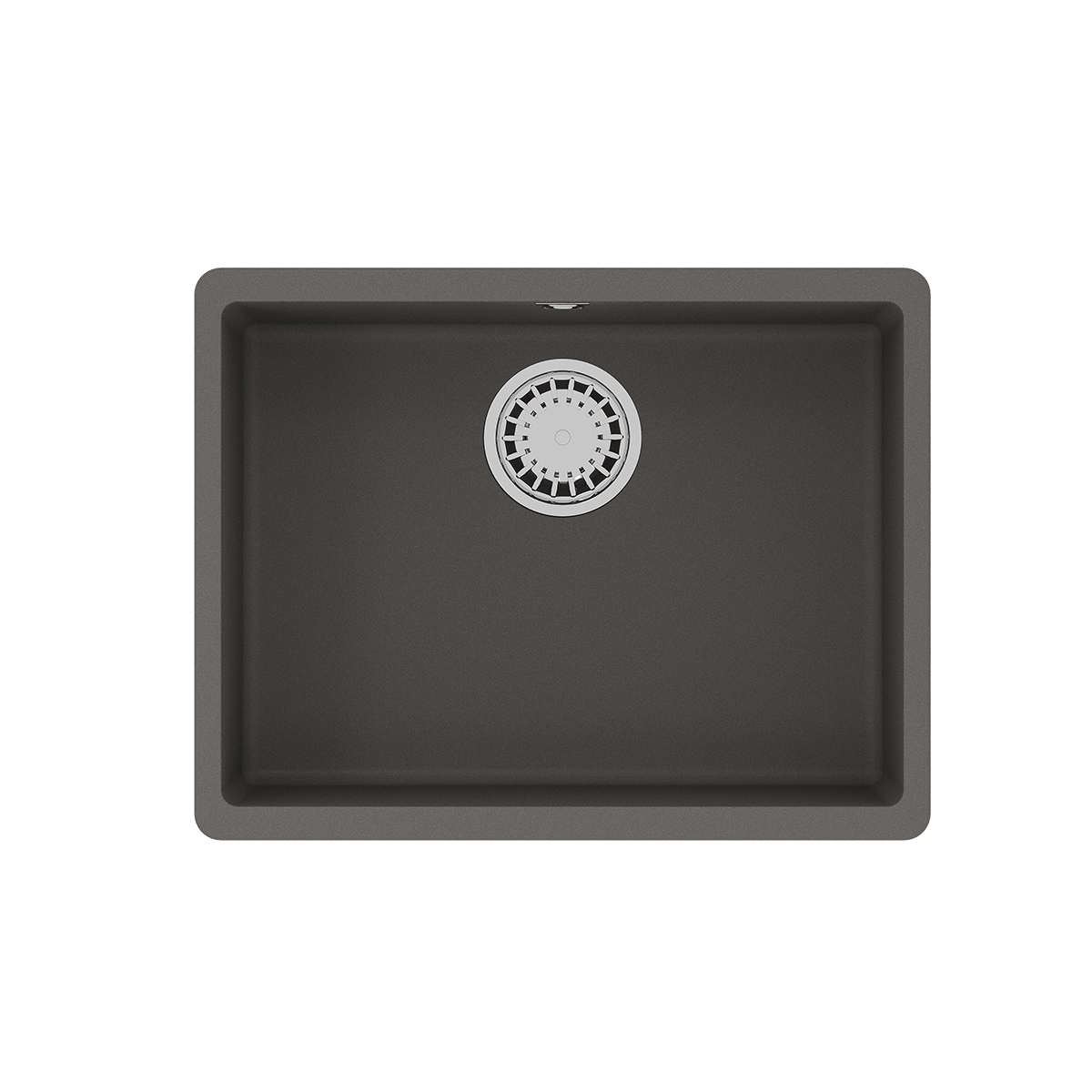 Мойка кухонная Lemark SINARA 540-U подстольного монтажа из кварцгранита, серый шёлк