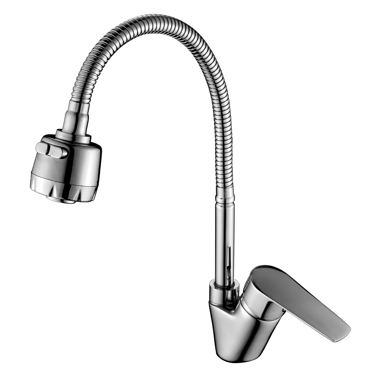Смеситель Rossinka S35-26 для кухни с гибким изливом, хром
