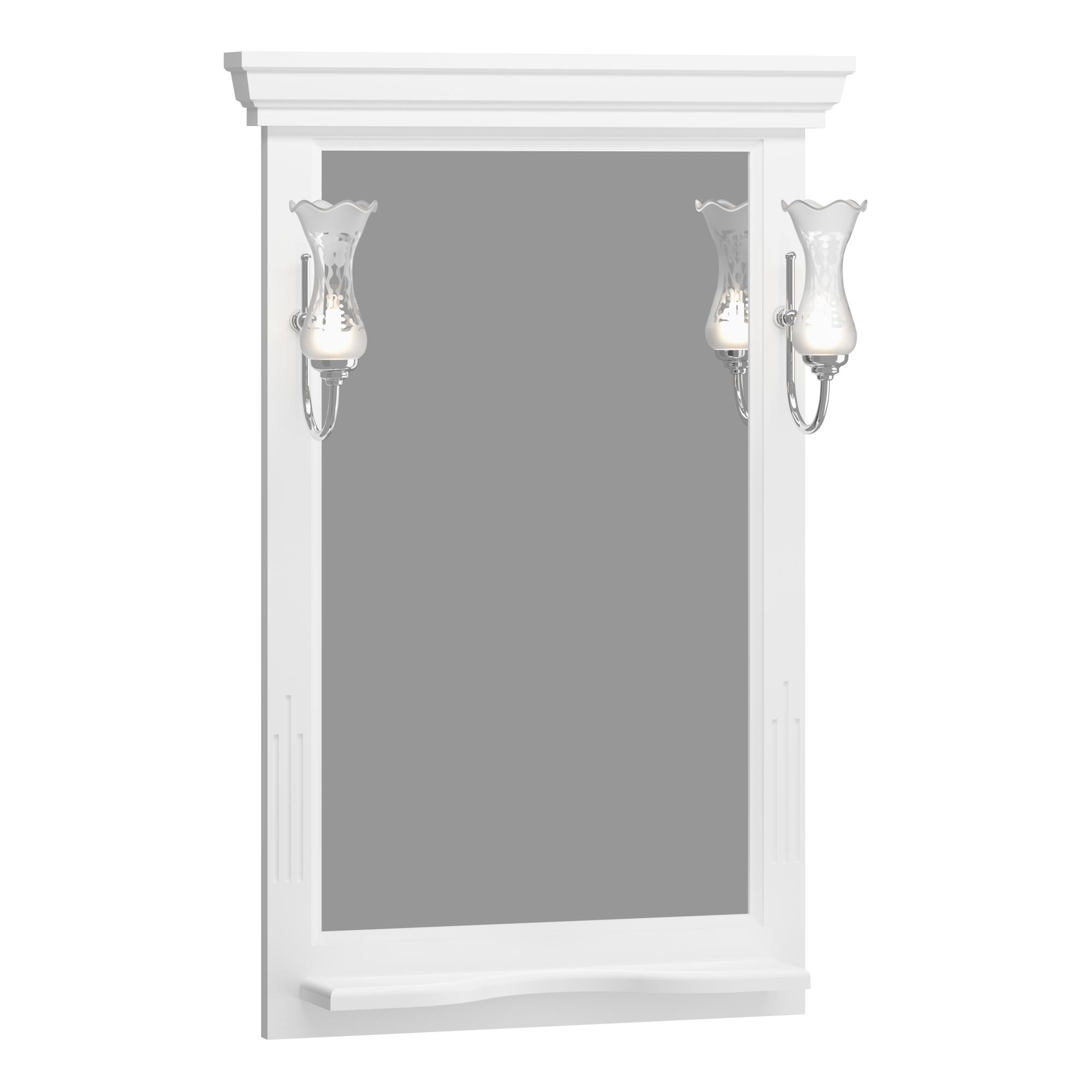 Зеркало OPADIRIS Риспекто 65, белый матовый, с выключателем