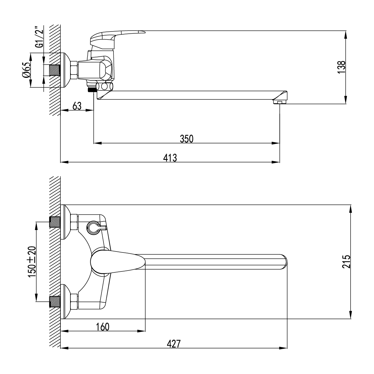 Смеситель Lemark Pramen LM3317C для ванны, хром