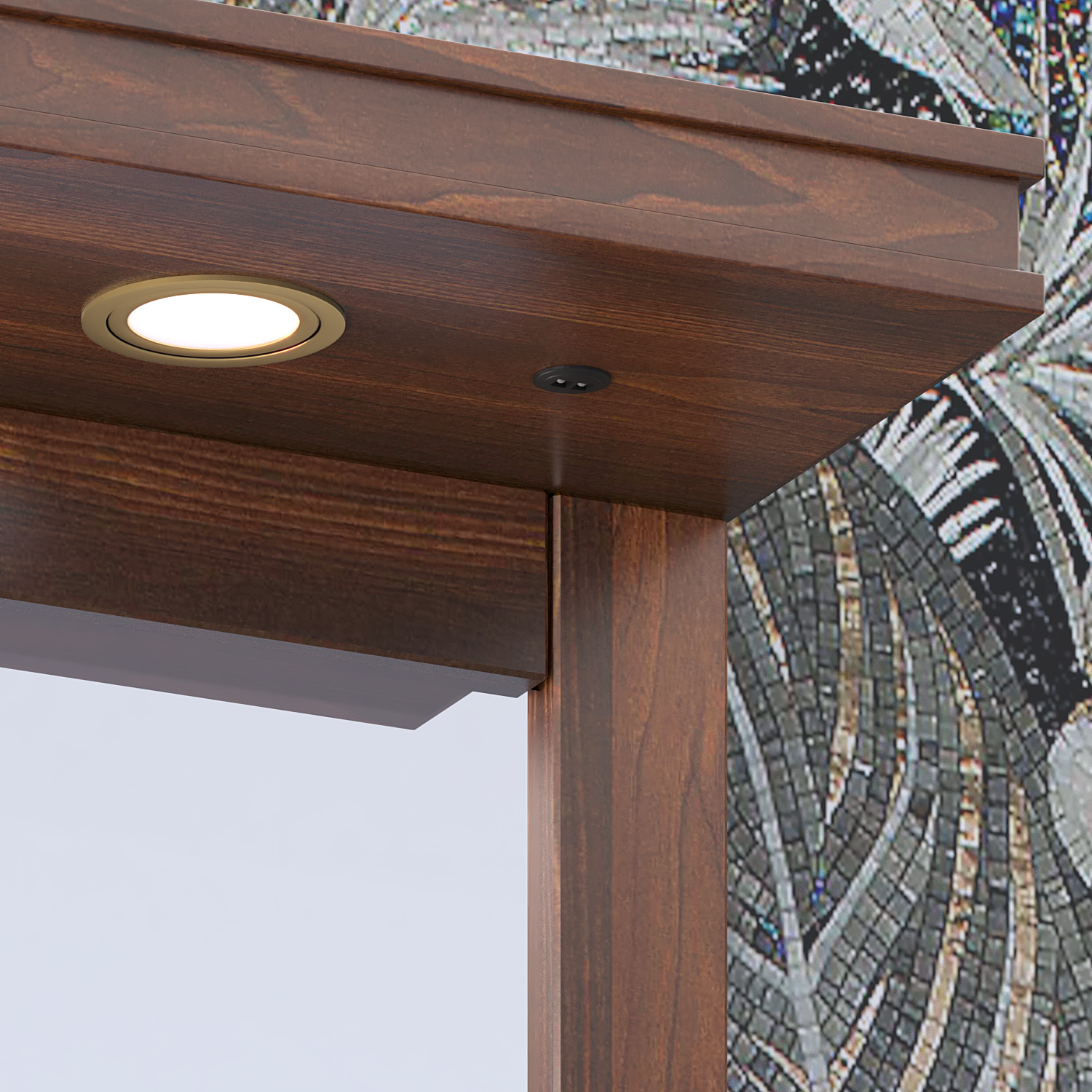 Зеркало OPADIRIS Мираж 80, светлый орех