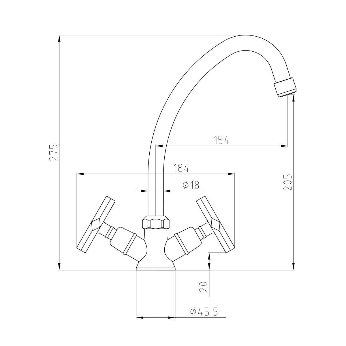 Смеситель Lemark Promotion LM6050C для кухни, хром