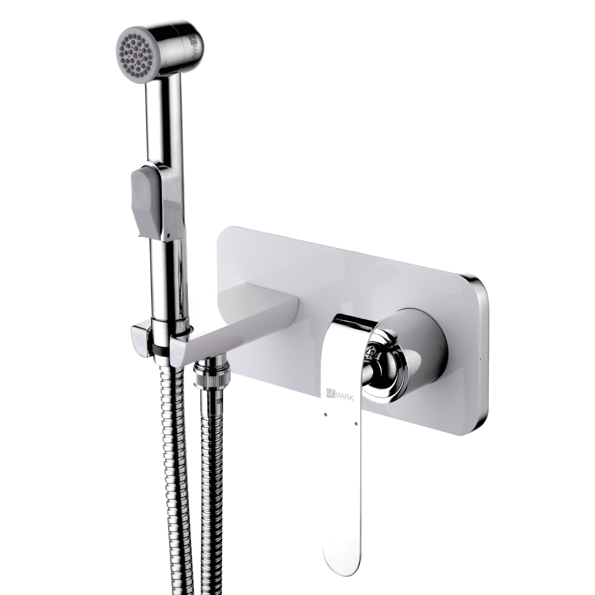 Смеситель Lemark Melange LM4919CW с гигиеническим душем, встраиваемый, хром