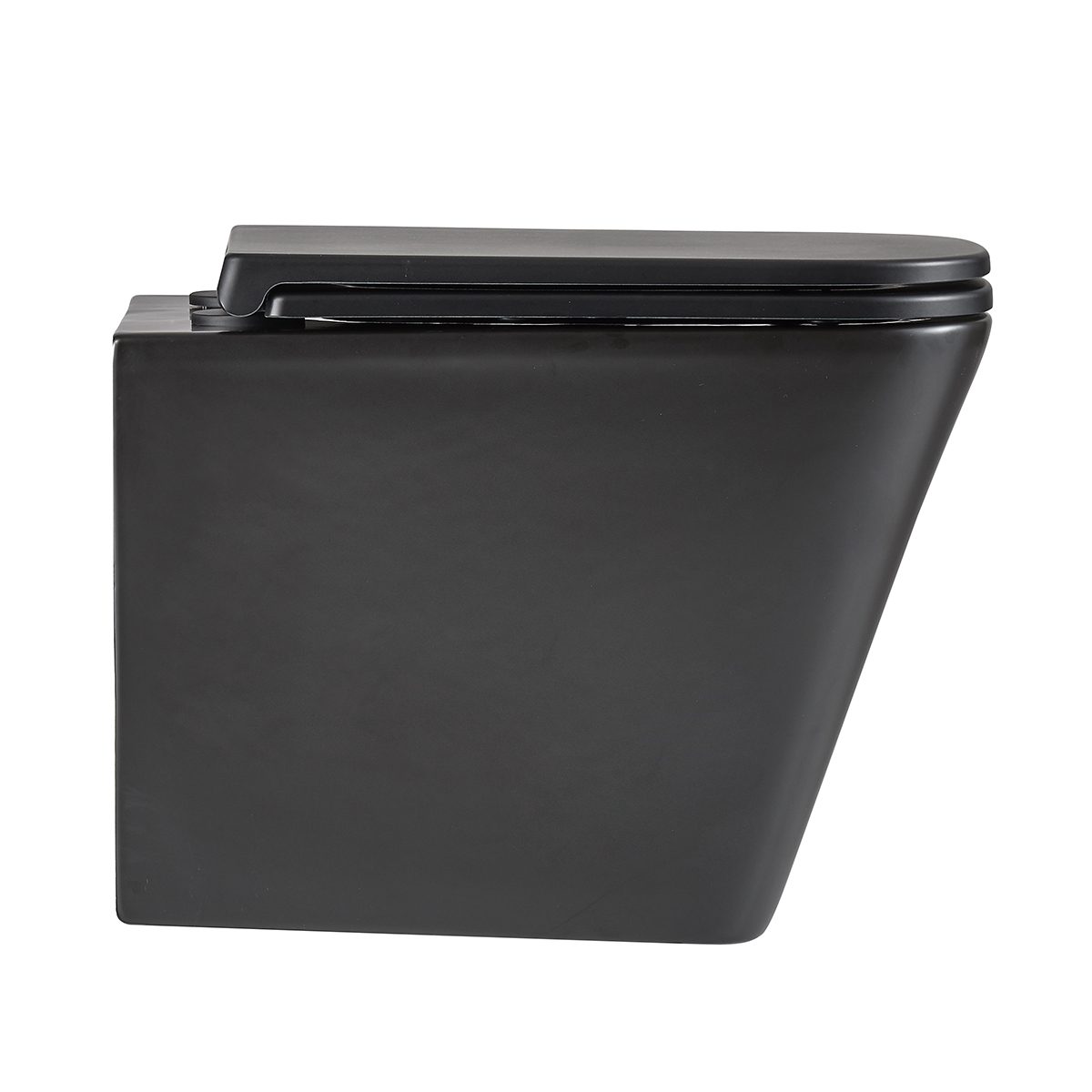 Унитаз Lemark FLOREX подвесной, безободковый, сиден.микролифт,смыв вихревой Торнадо 3.0, чёрный мат.