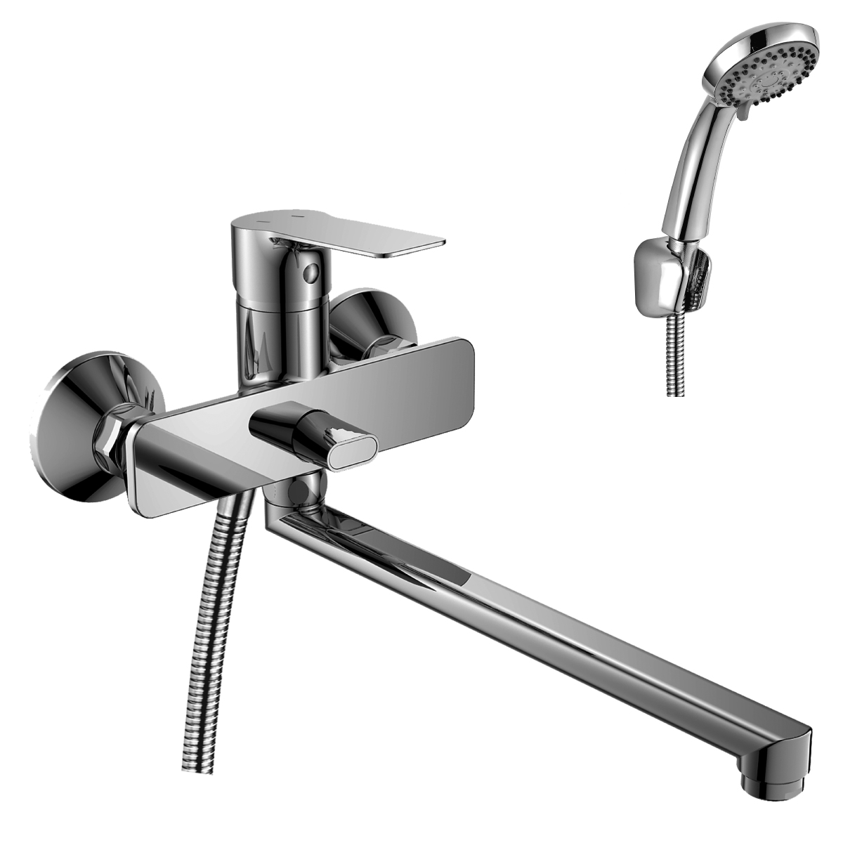 Смеситель Rossinka RS27-33 для ванны универсальный, хром