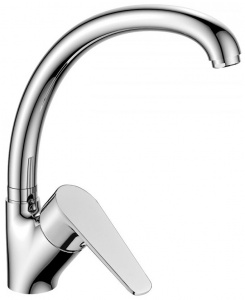 Смеситель DECOROOM DR72021 одноручный  для кухни с высоким поворотным изливом, хром