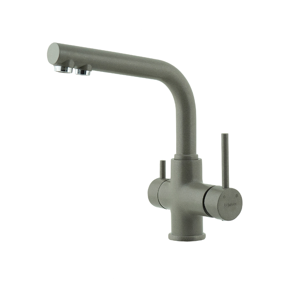 Смеситель Lemark COMFORT LM3061PGS для кухни с подключением к фильтру питьевой воды, серый шёлк
