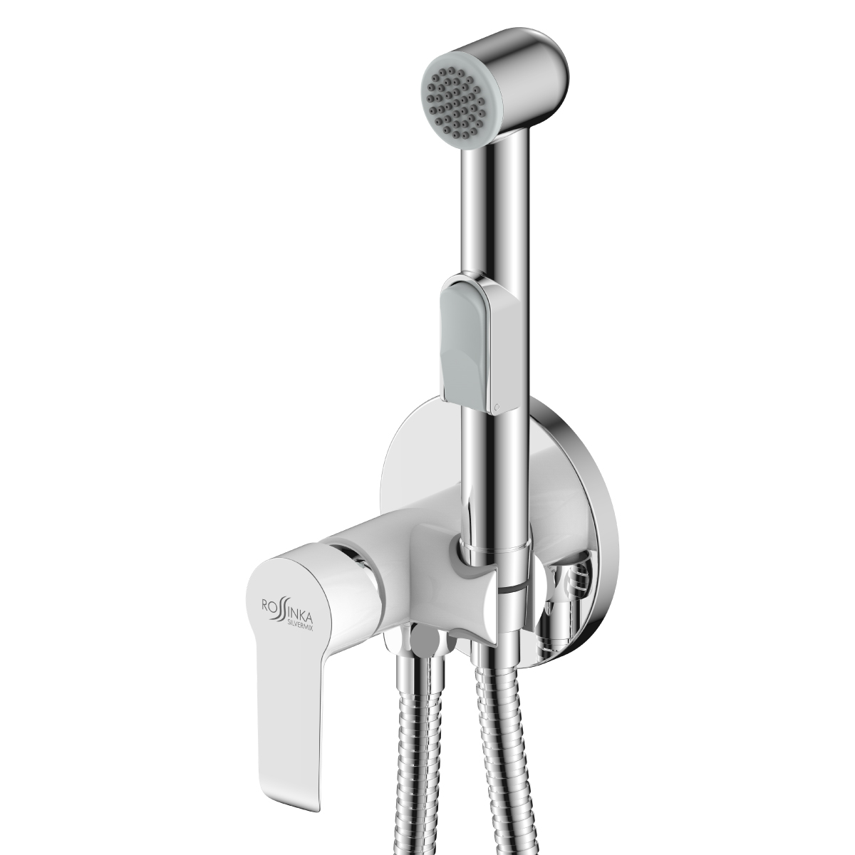 Смеситель Rossinka W25-51 с гигиеническим душем встраиваемый, хром