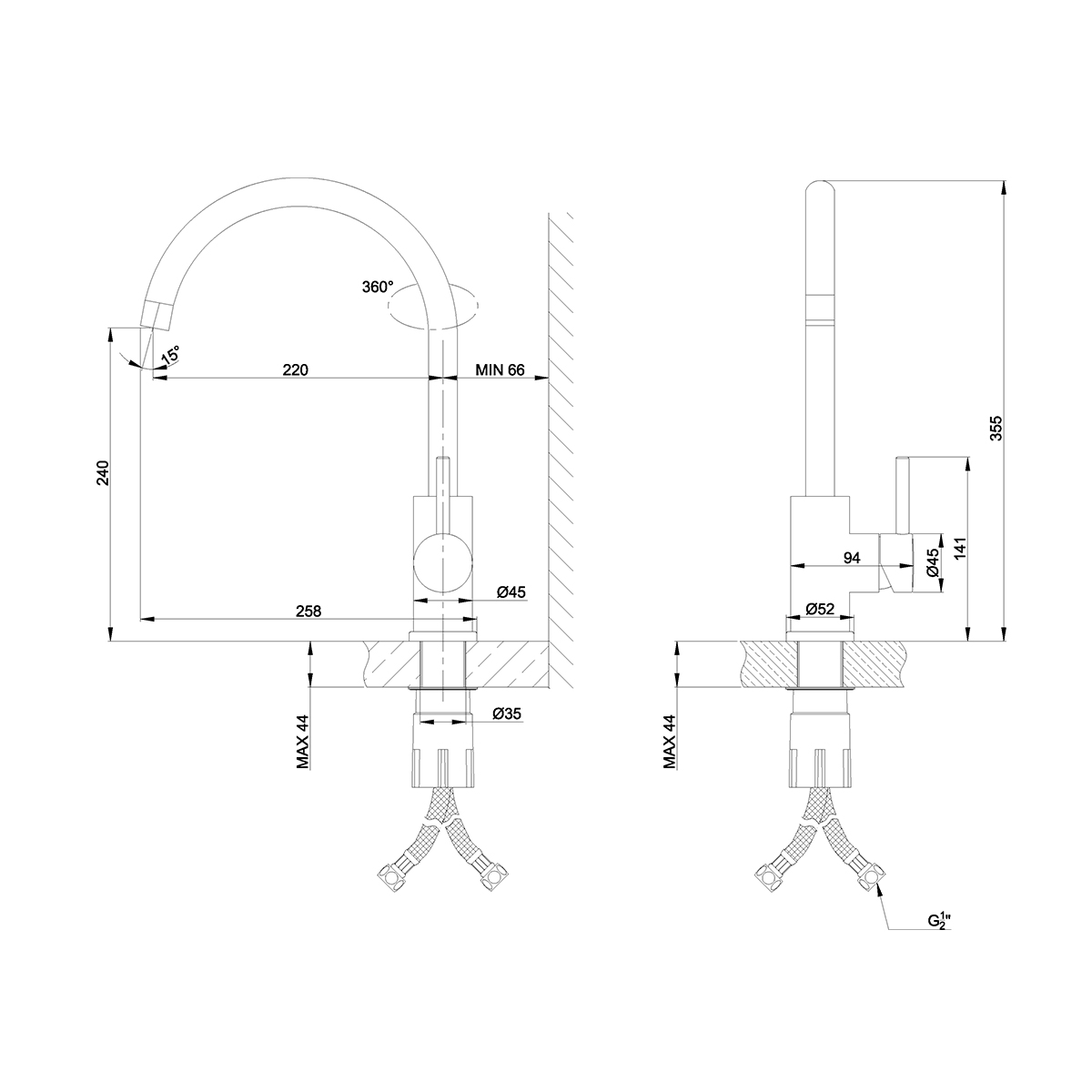 Смеситель Lemark Expert LM5078S для кухни, матовый