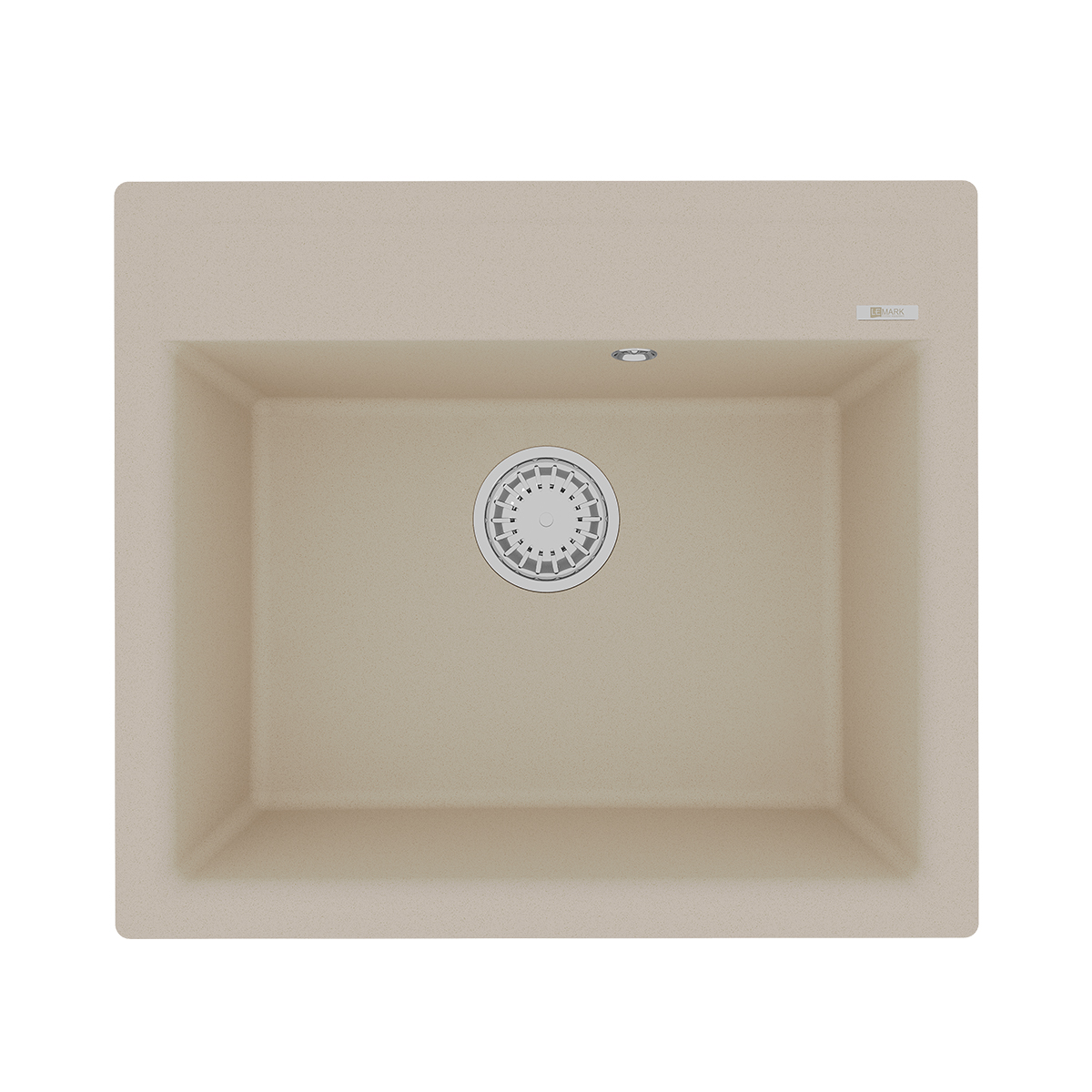 Мойка кухонная Lemark HANKA 570 врезная прямоугольная из кварцгранита, бежевый