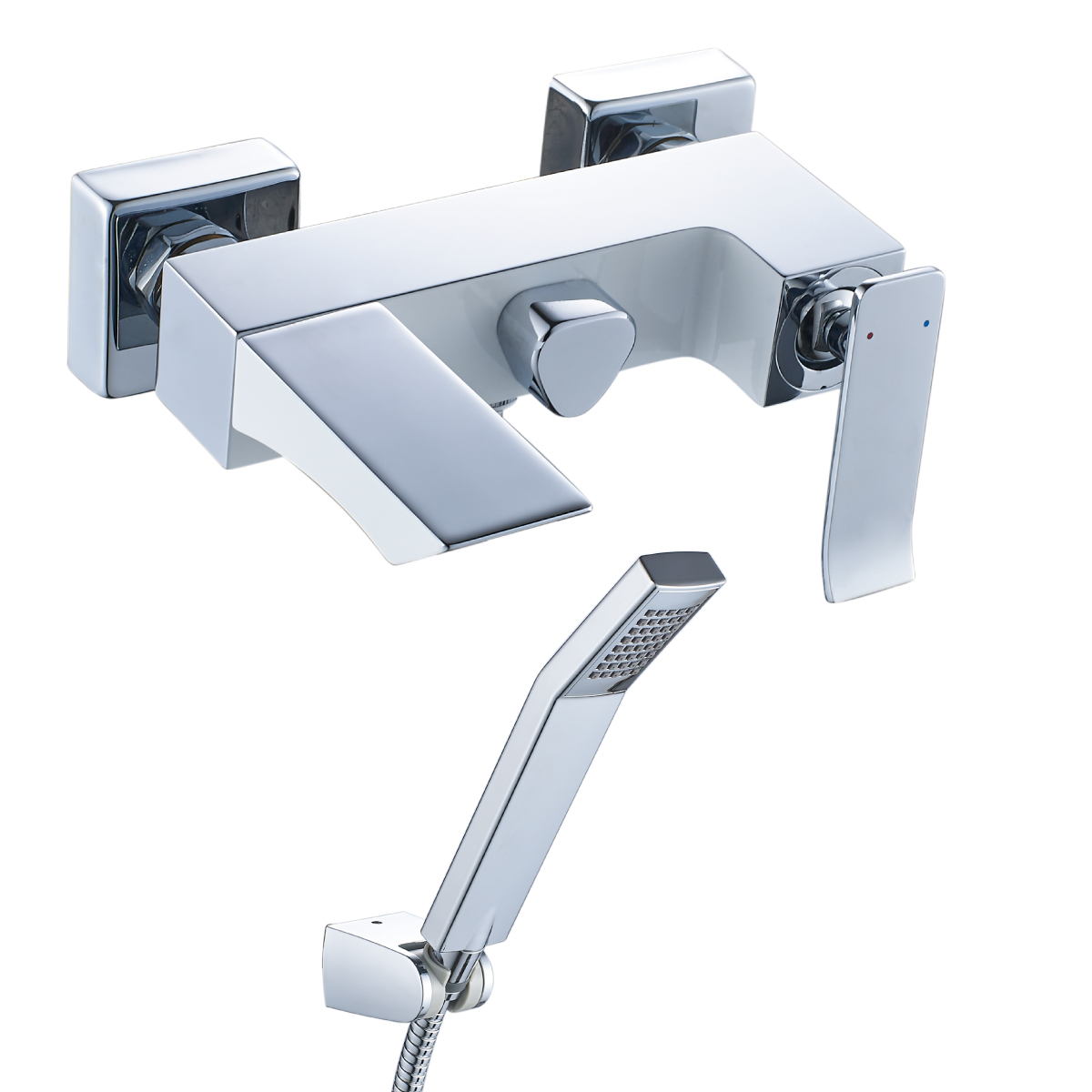 Смеситель Lemark Contest LM5814CW для ванны, хром/белый