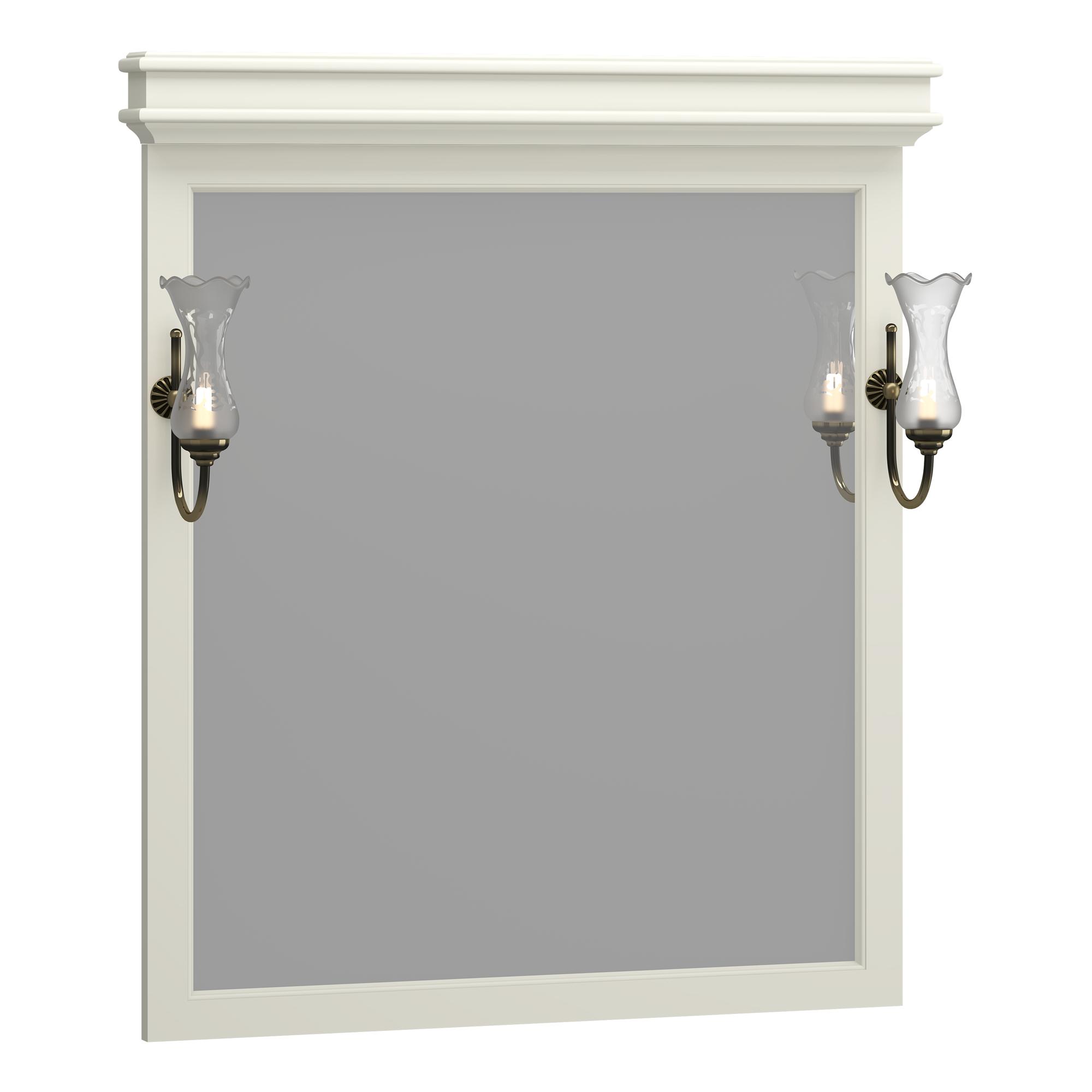 Зеркало OPADIRIS Борджи 85, слоновая кость, с выключателем, вар. 2