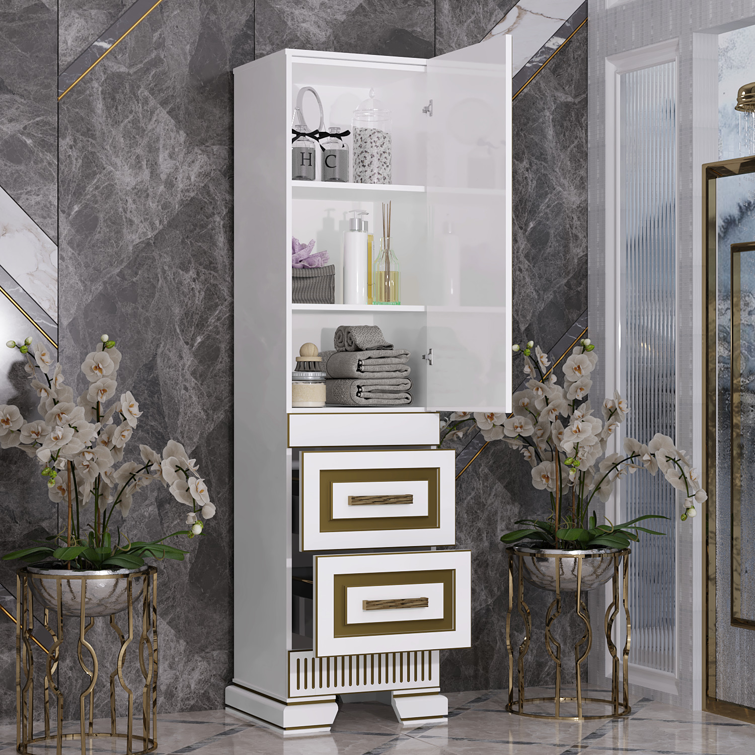 Коллекция Оникс белый - золото