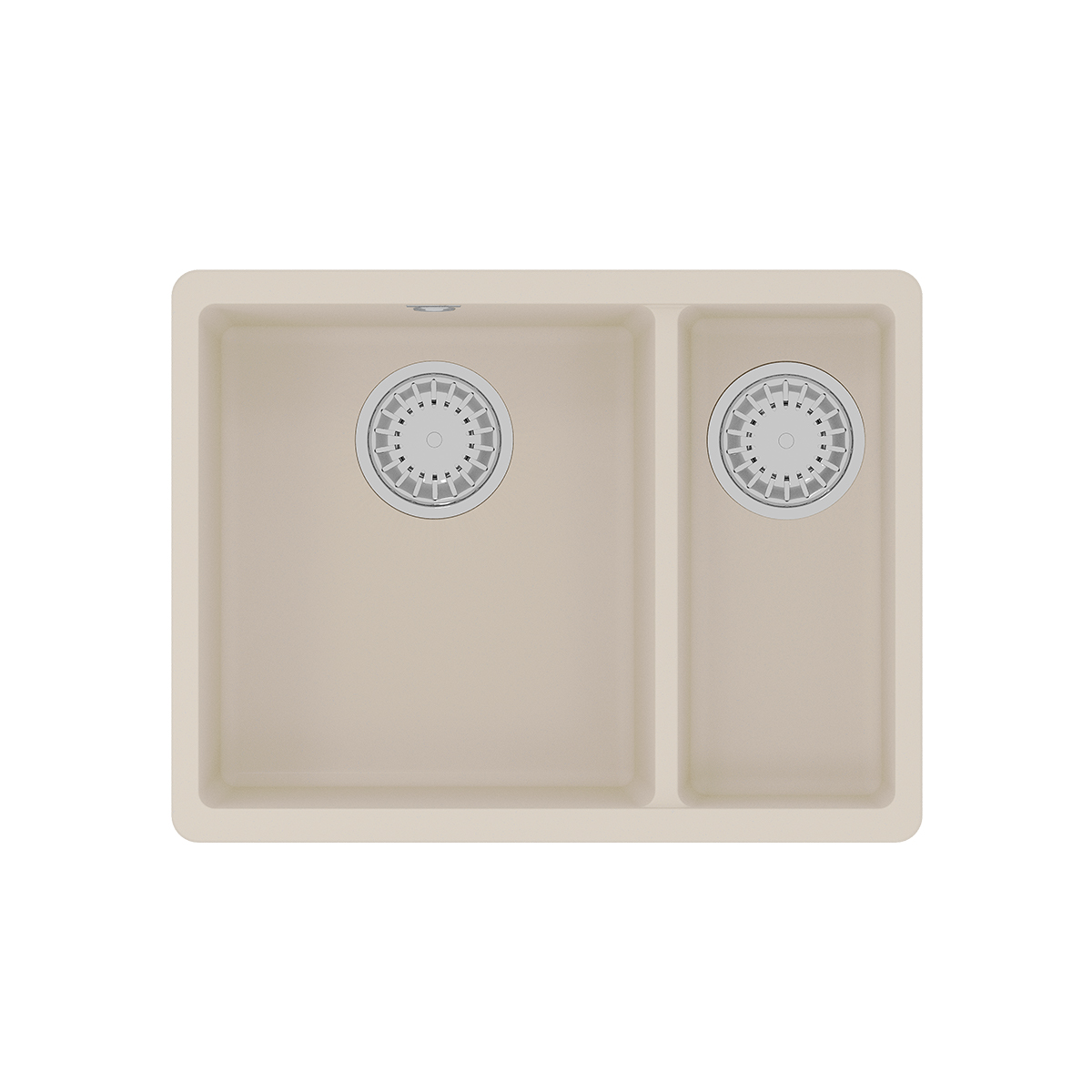 Мойка кухонная Lemark SINARA 550.2-U подстольного монтажа с доп.чашей из кварцгранита, шампань 