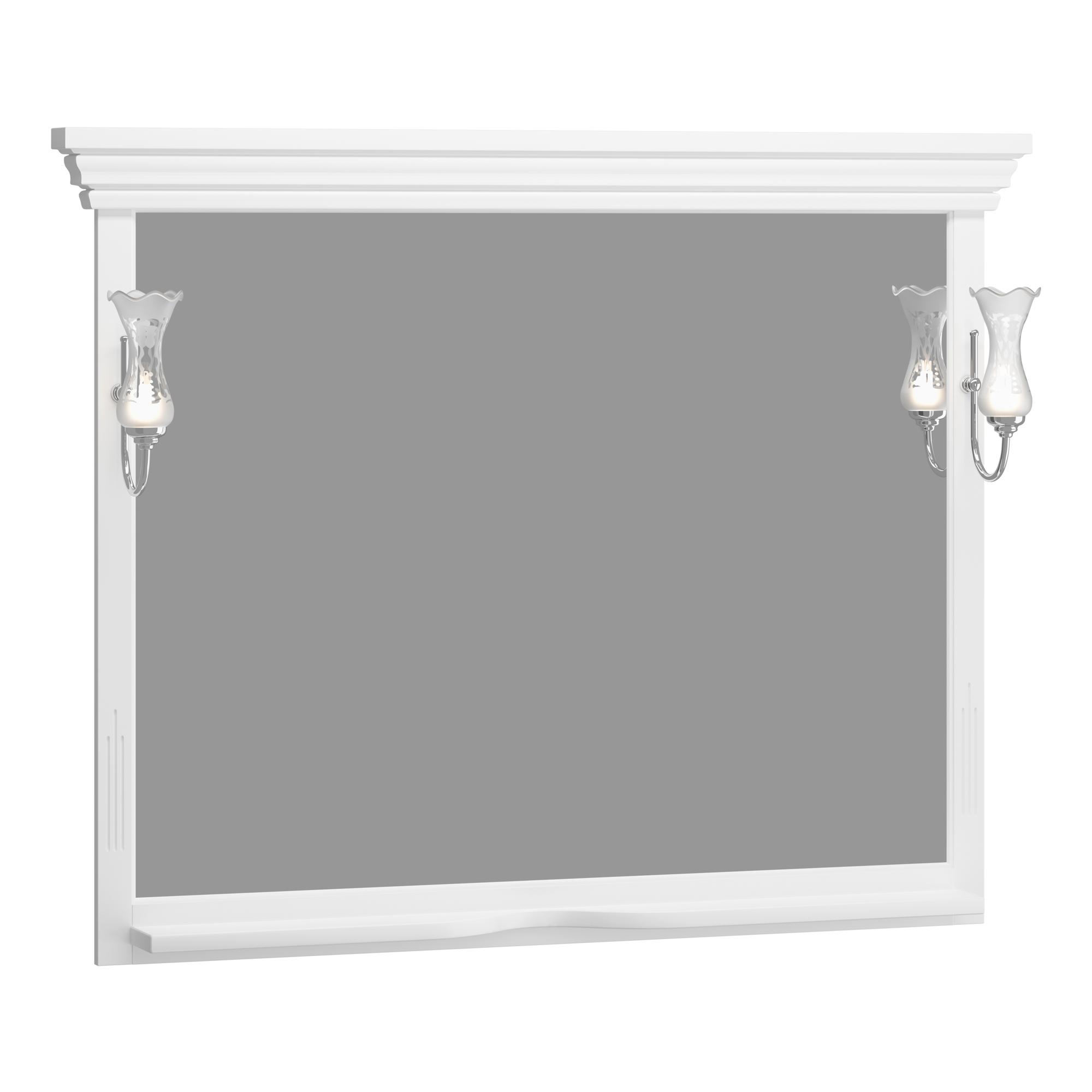 Зеркало OPADIRIS Риспекто 120, белый матовый, с выключателем