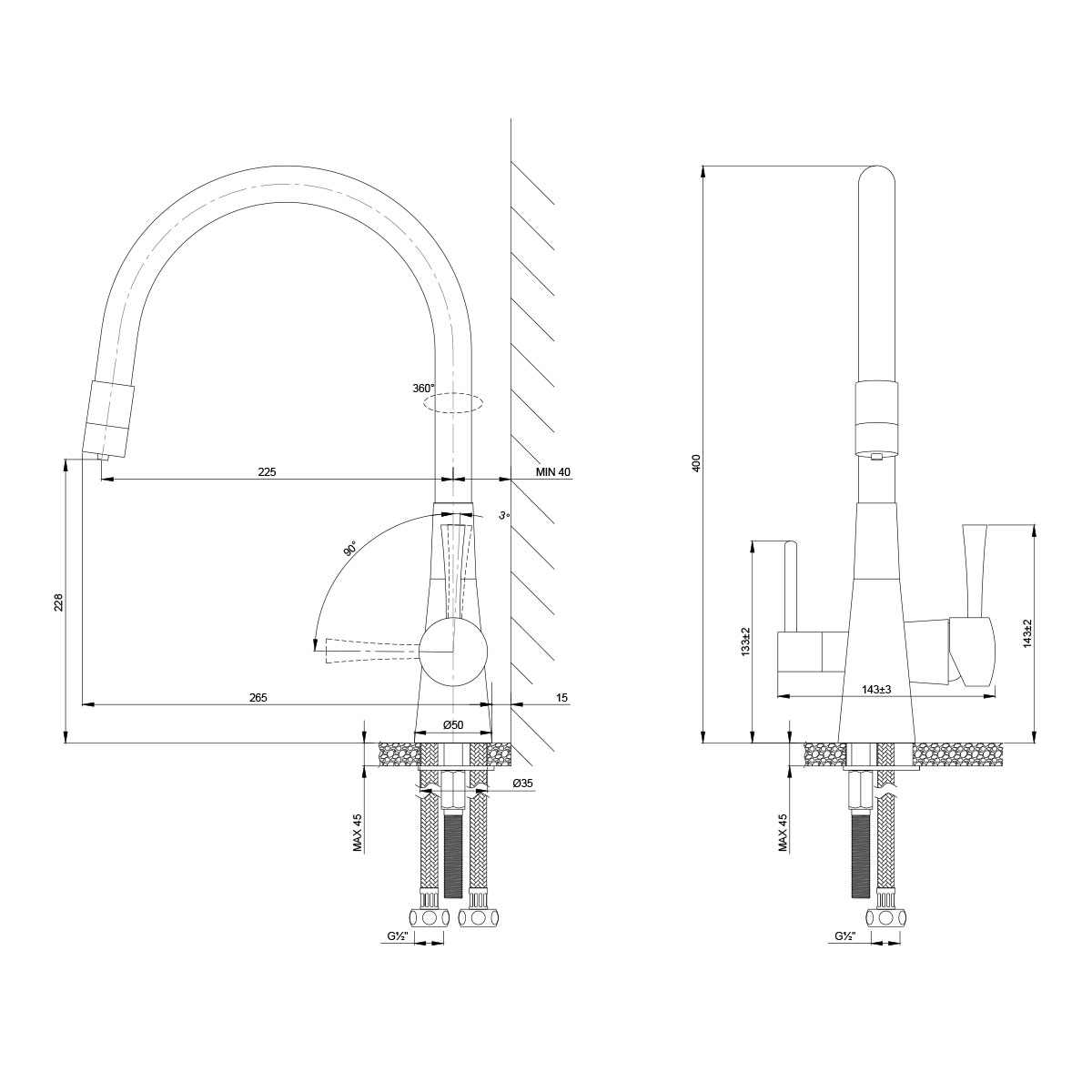 Смеситель Lemark Comfort LM3075BN-Silver для кухни, гибкий излив, подкл. к фильтру, никель/серебрист