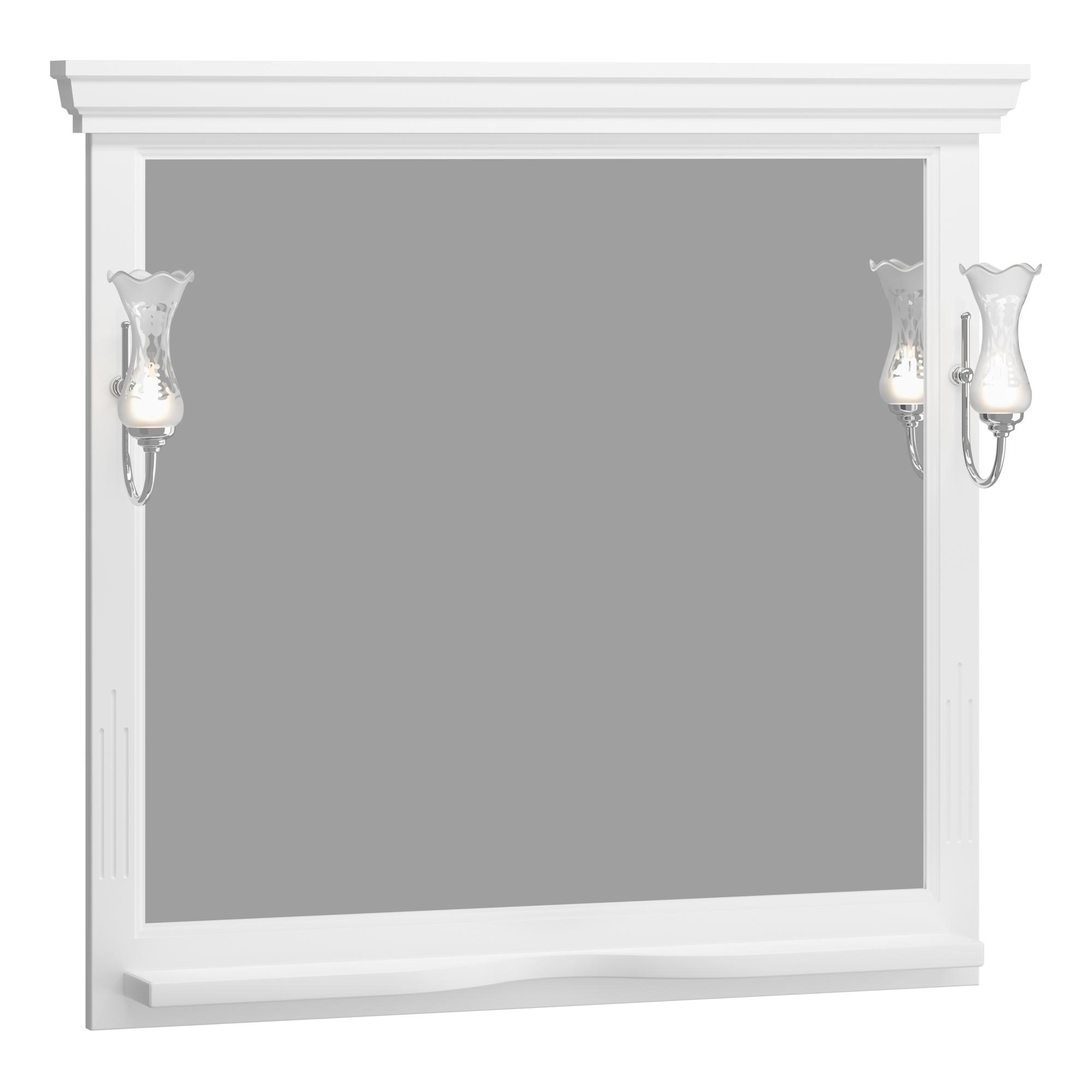 Зеркало OPADIRIS Риспекто 100, белый матовый, с выключателем