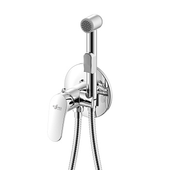 Смеситель Rossinka RS45-51 с гигиеническим душем, встраиваемый, хром