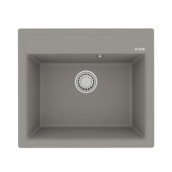 Мойка кухонная Lemark HANKA 570 врезная прямоугольная из кварцгранита, грей