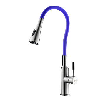 Смеситель Lemark Expert LM5082S-Violet для кухни с гибким изливом, матовый/фиолетовый