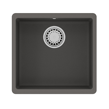 Мойка кухонная Lemark SINARA 440-U подстольного монтажа из кварцгранита, серый шёлк
